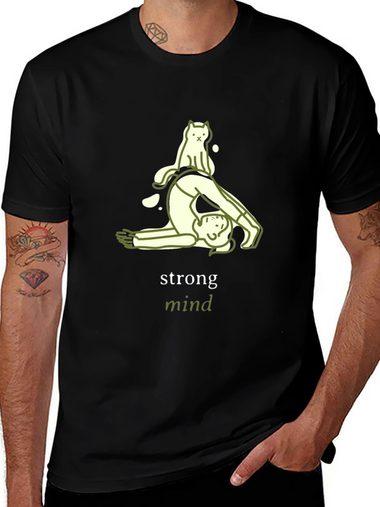 Strong Mind Yoga Cat T-Shirt