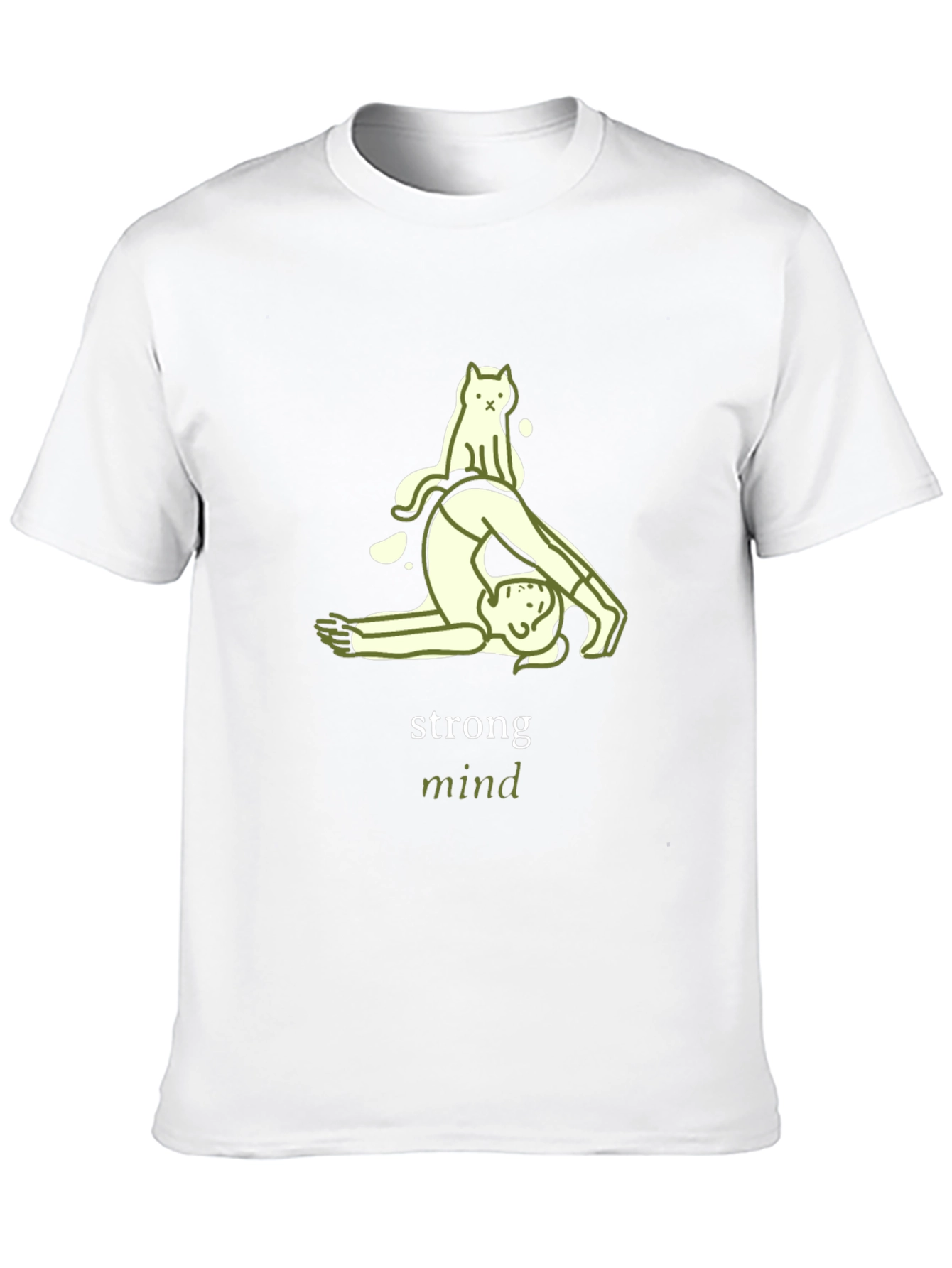 Strong Mind Yoga Cat T-Shirt