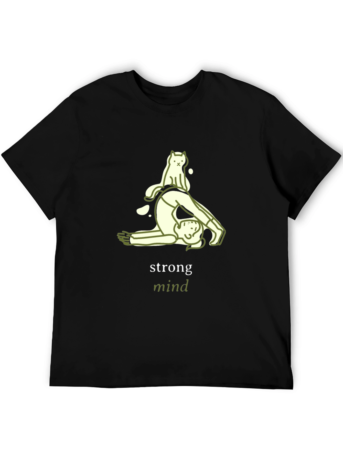 Strong Mind Yoga Cat T-Shirt