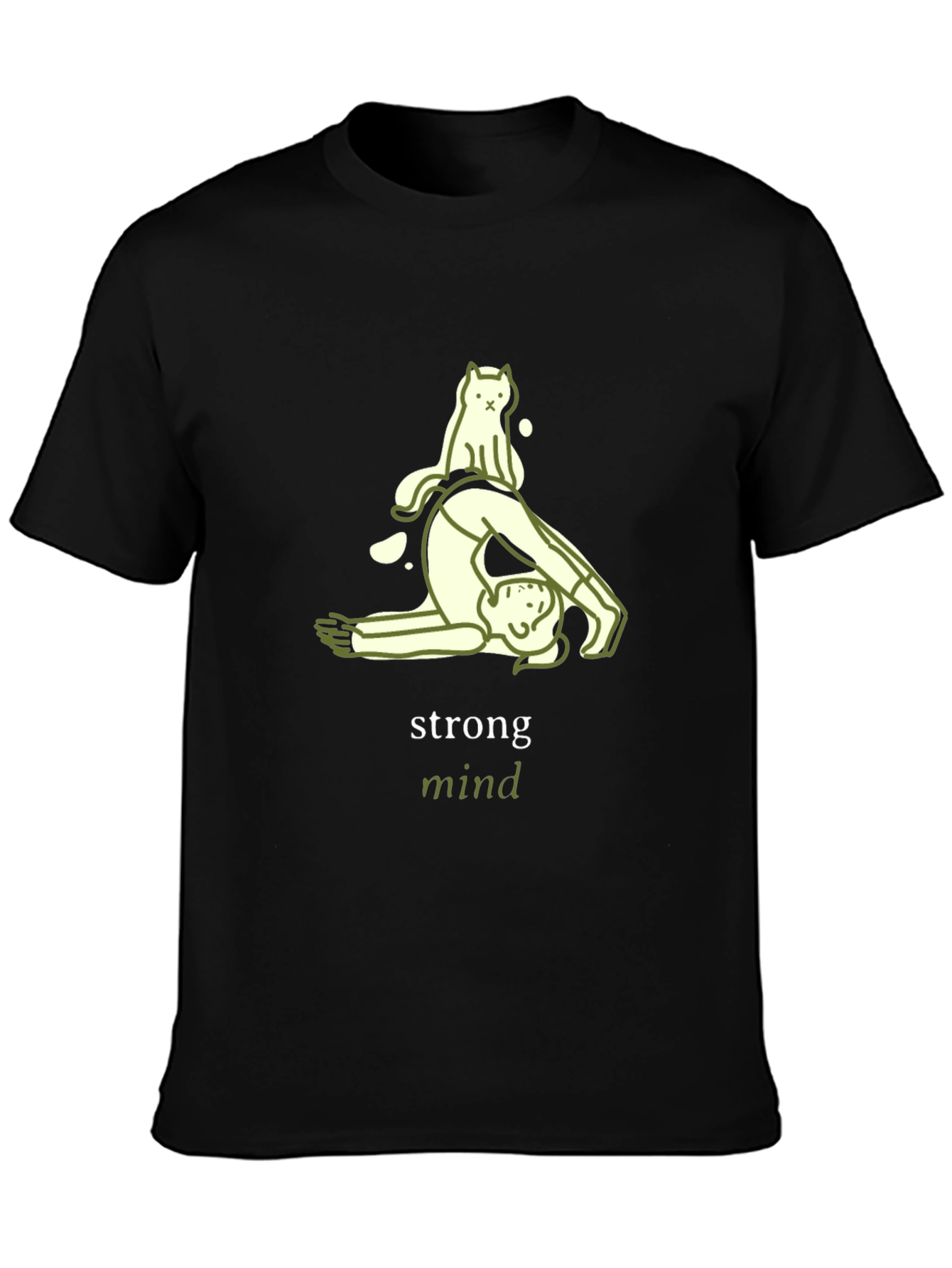 Strong Mind Yoga Cat T-Shirt