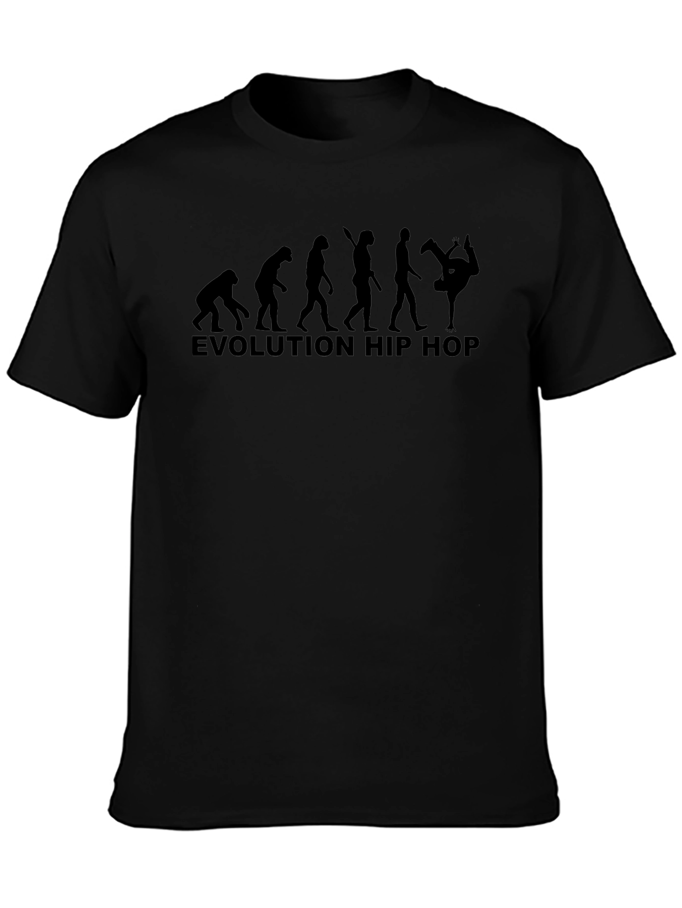 Evolution Hip Hop Graphic T-Shirt - Black