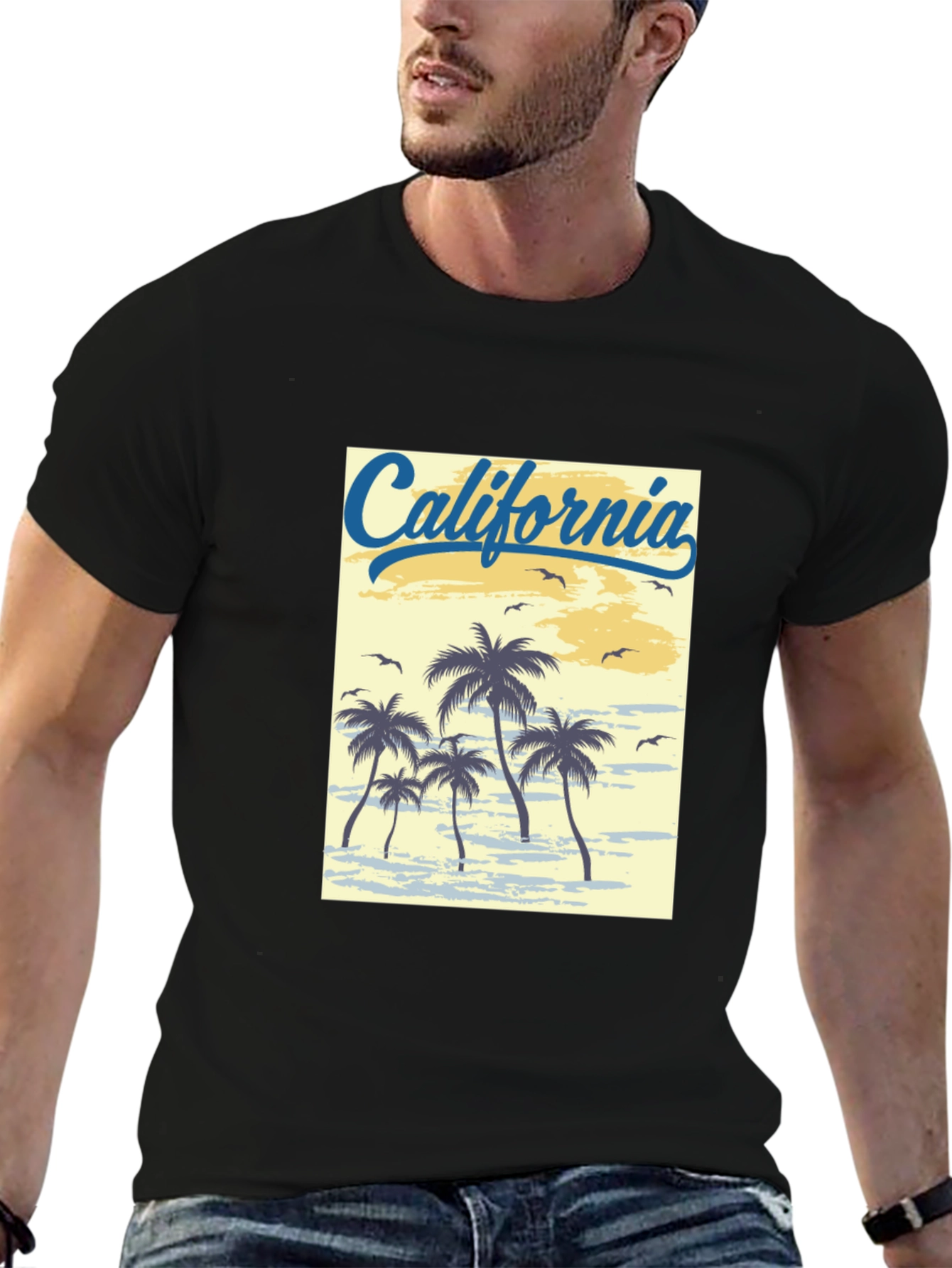 California Palms Graphic T-Shirt - Black