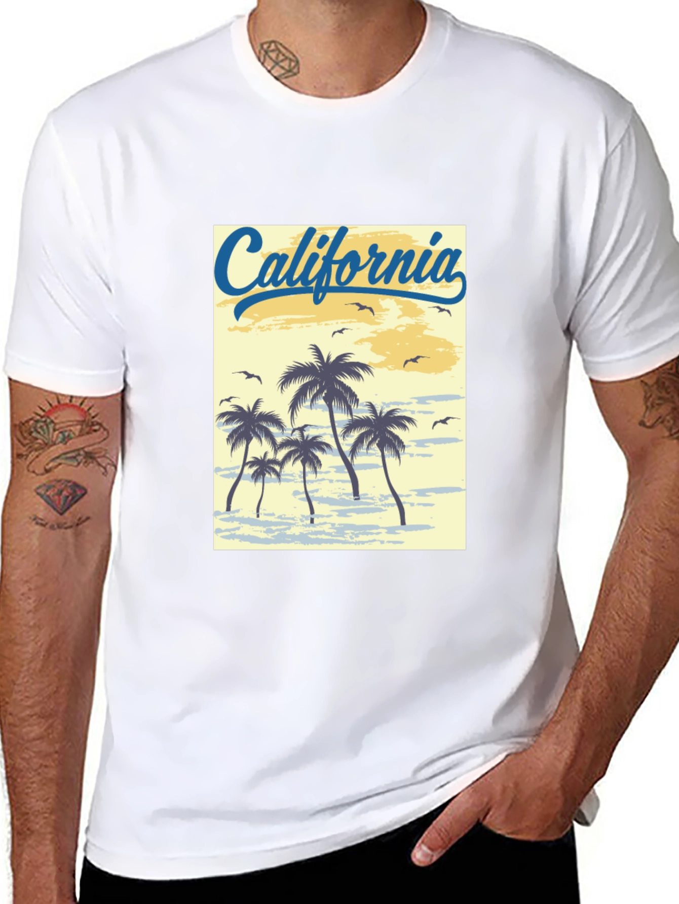 California Palms Graphic T-Shirt - Black