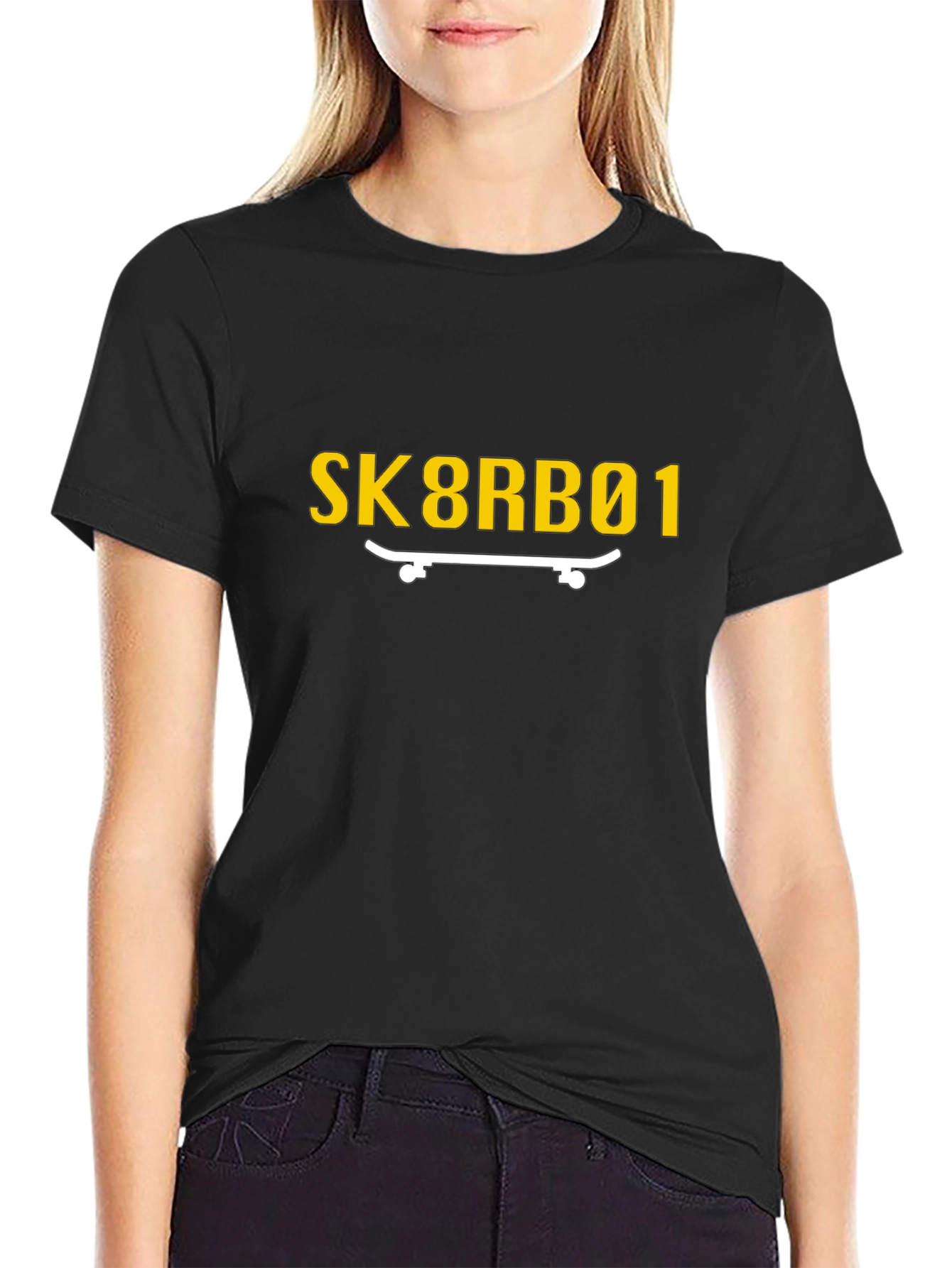 Sk8rbo1 Graphic Tee - Black Skateboard T-Shirt