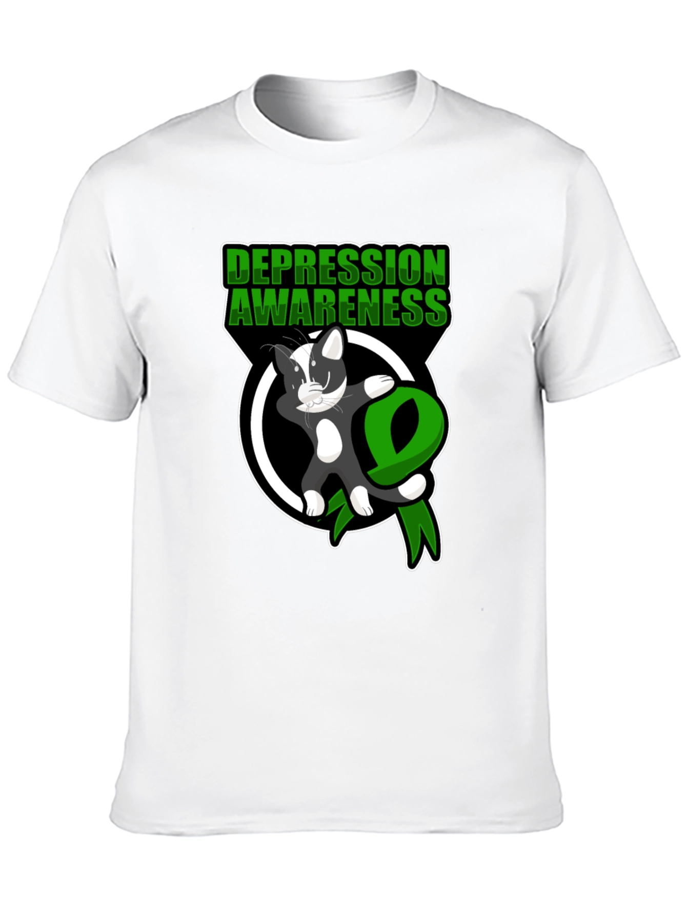Depression Awareness Cat Dabbing T-Shirt