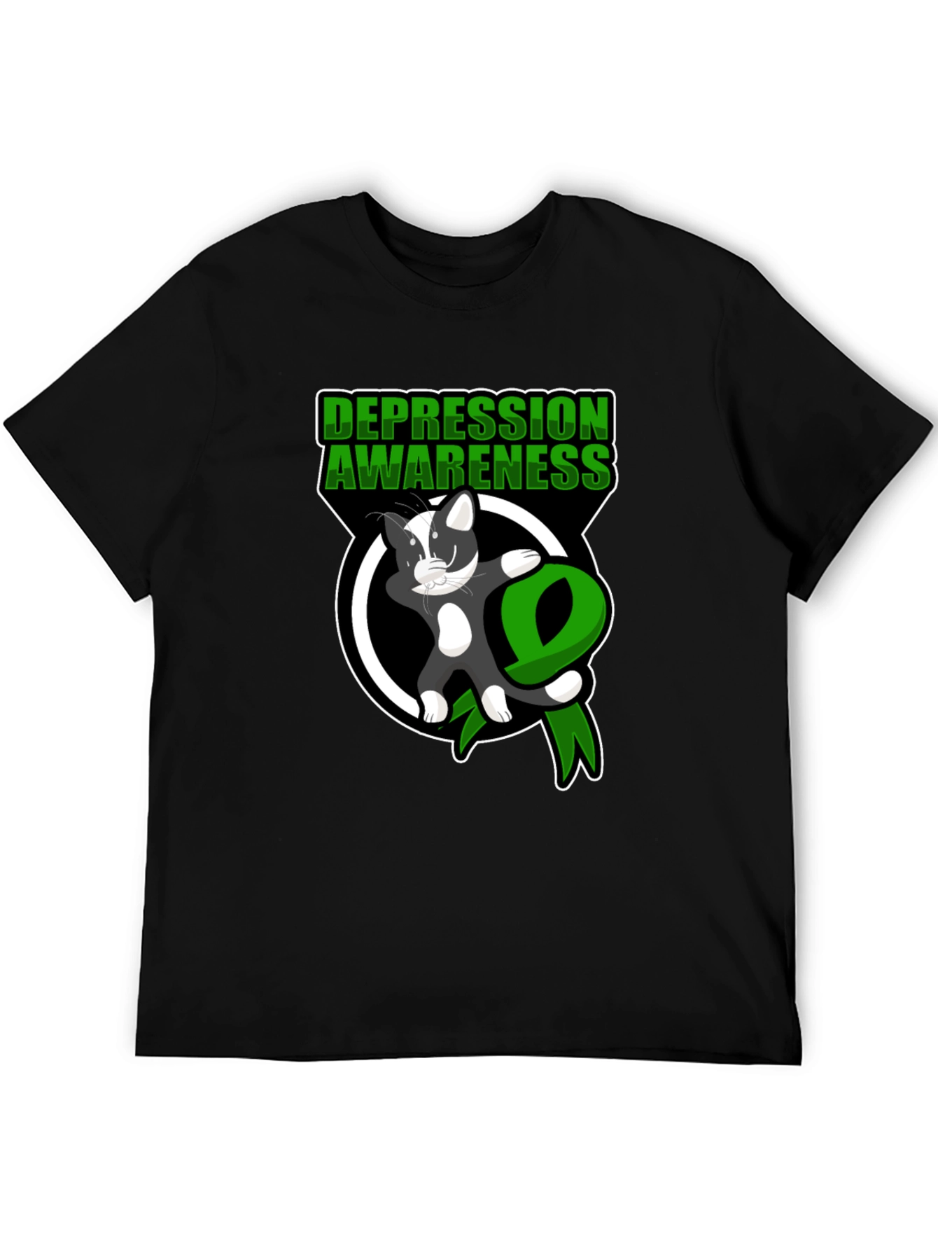 Depression Awareness Cat Dabbing T-Shirt