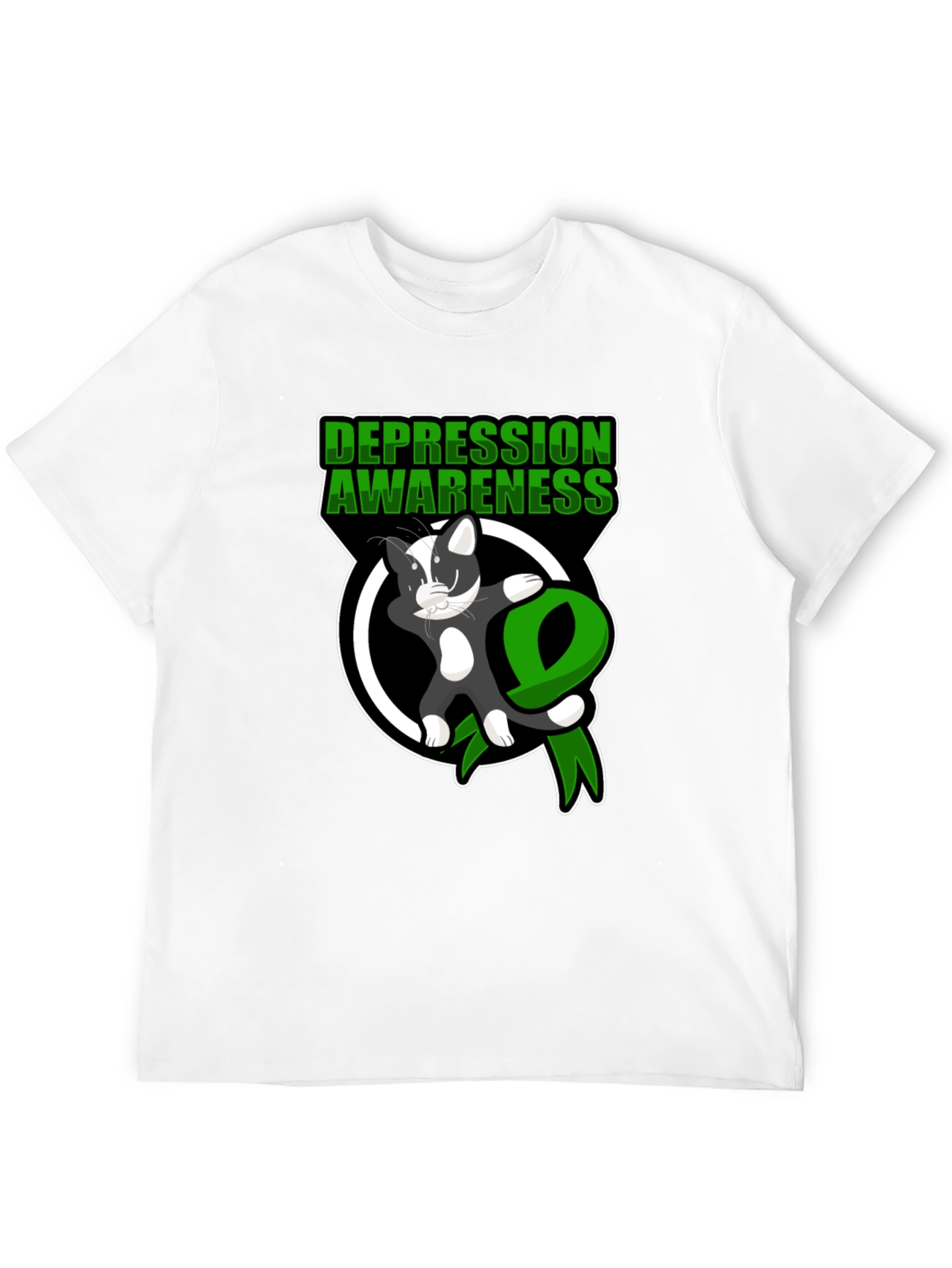 Depression Awareness Cat Dabbing T-Shirt