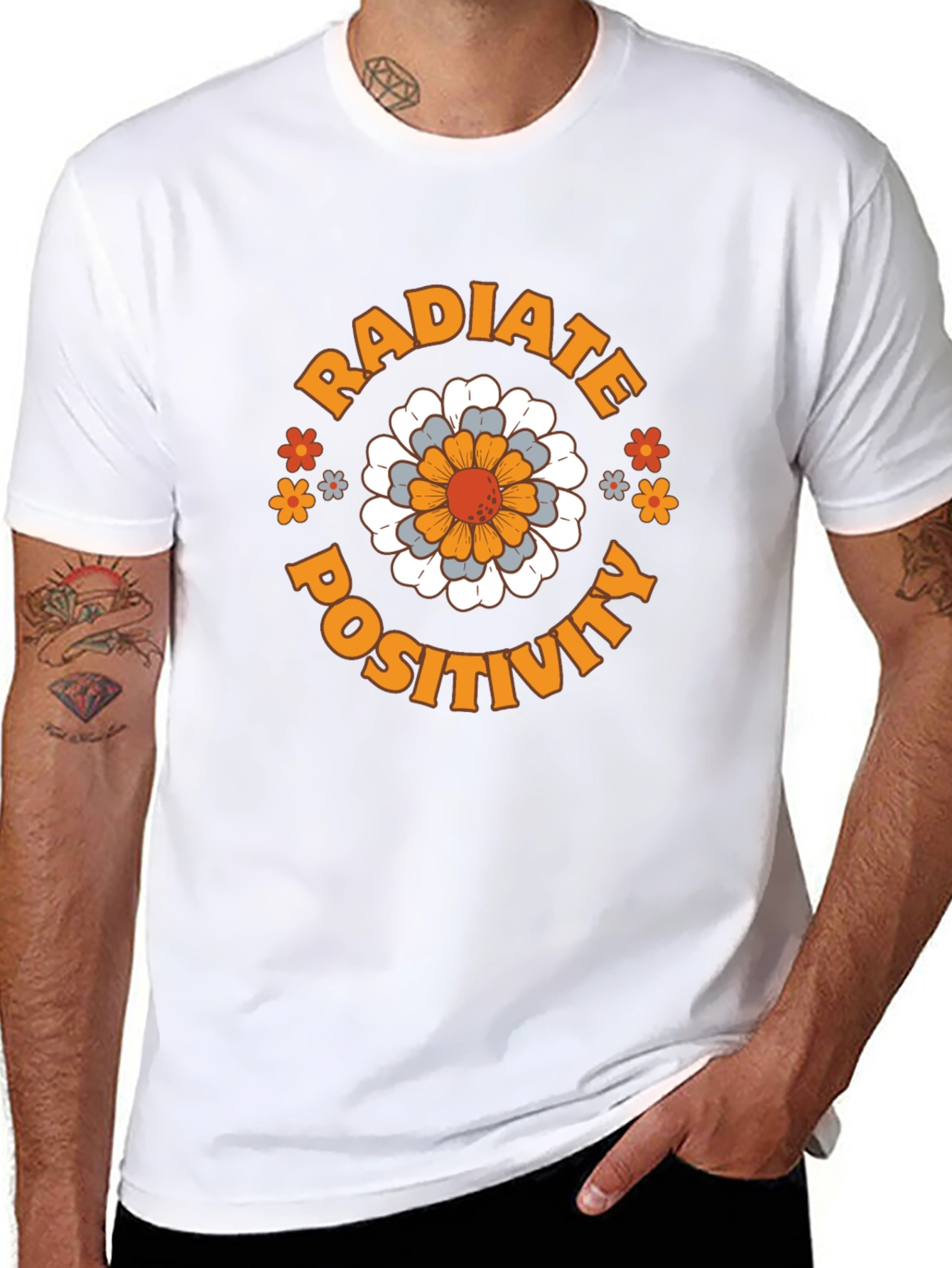Radiate Positivity Flower Graphic T-Shirt