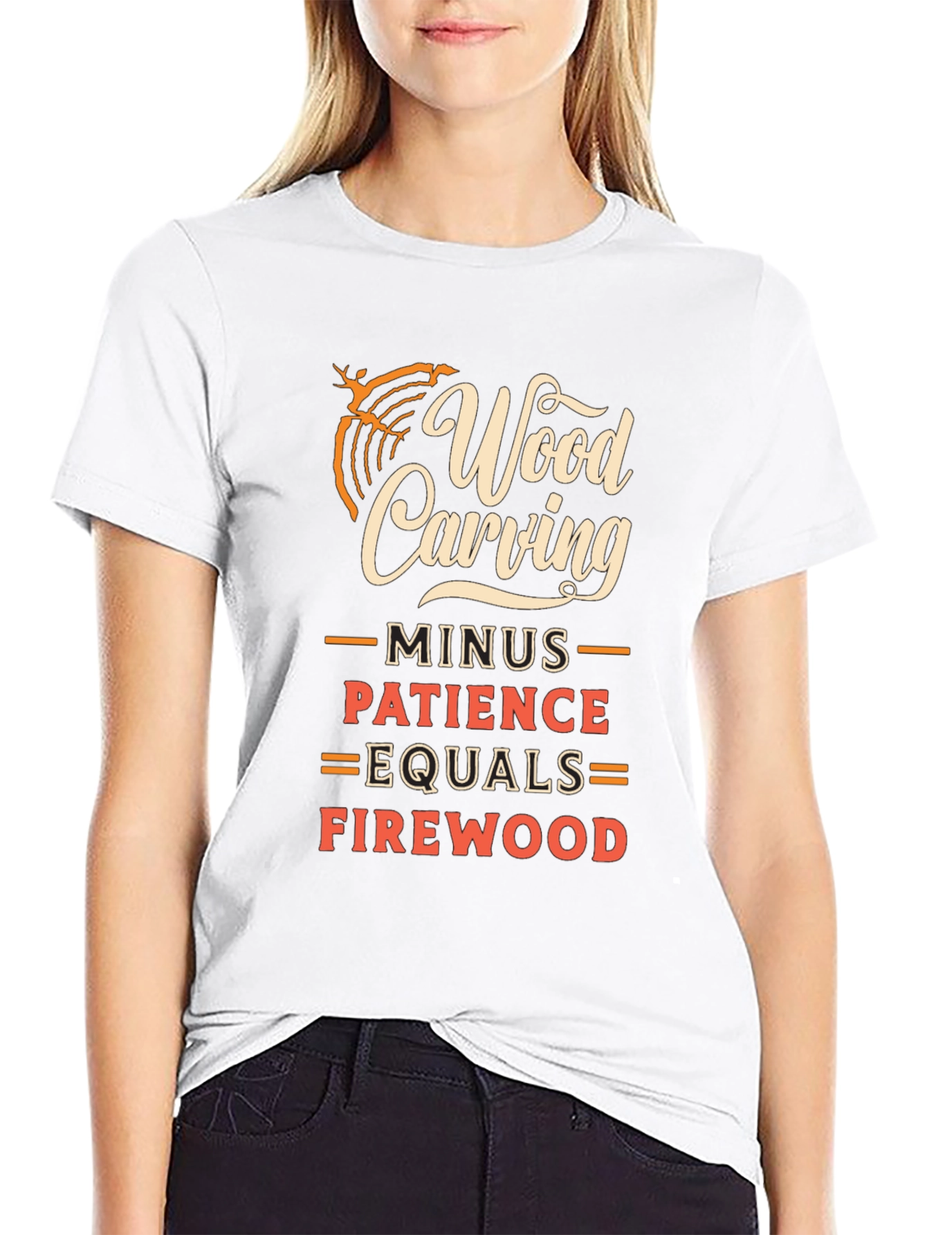 Wood Carving Patience Humor Graphic Tee