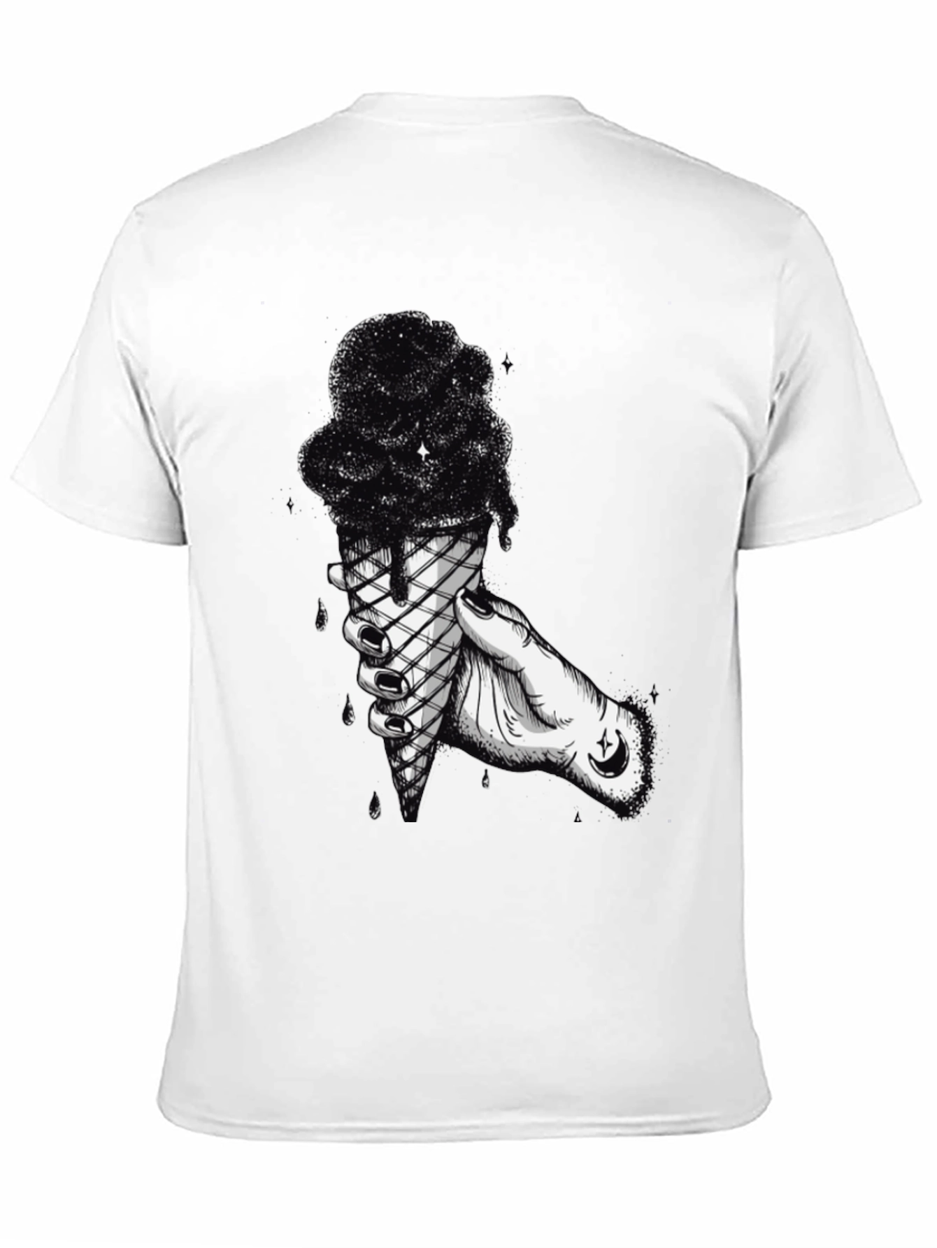 Black Ice Cream Cone Graphic Tee