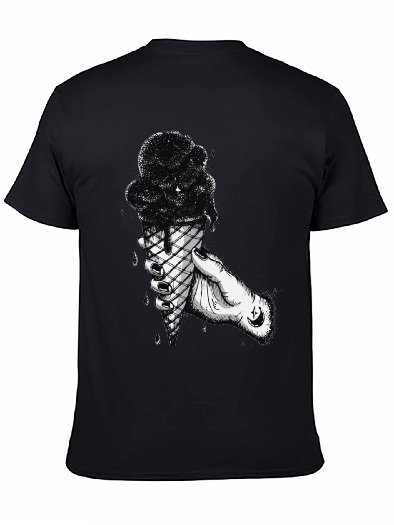 Black Ice Cream Cone Graphic Tee