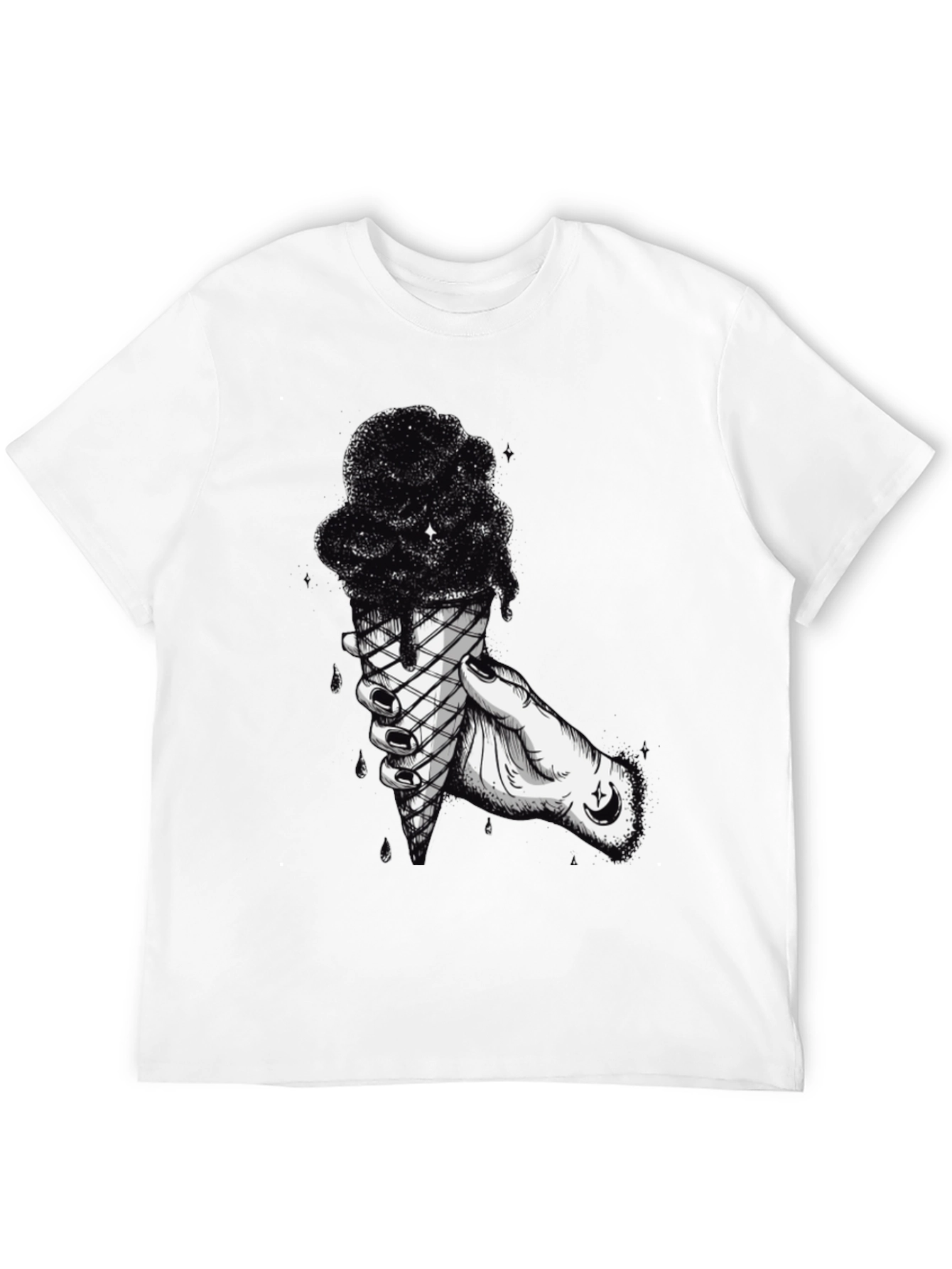Black Ice Cream Cone Graphic Tee