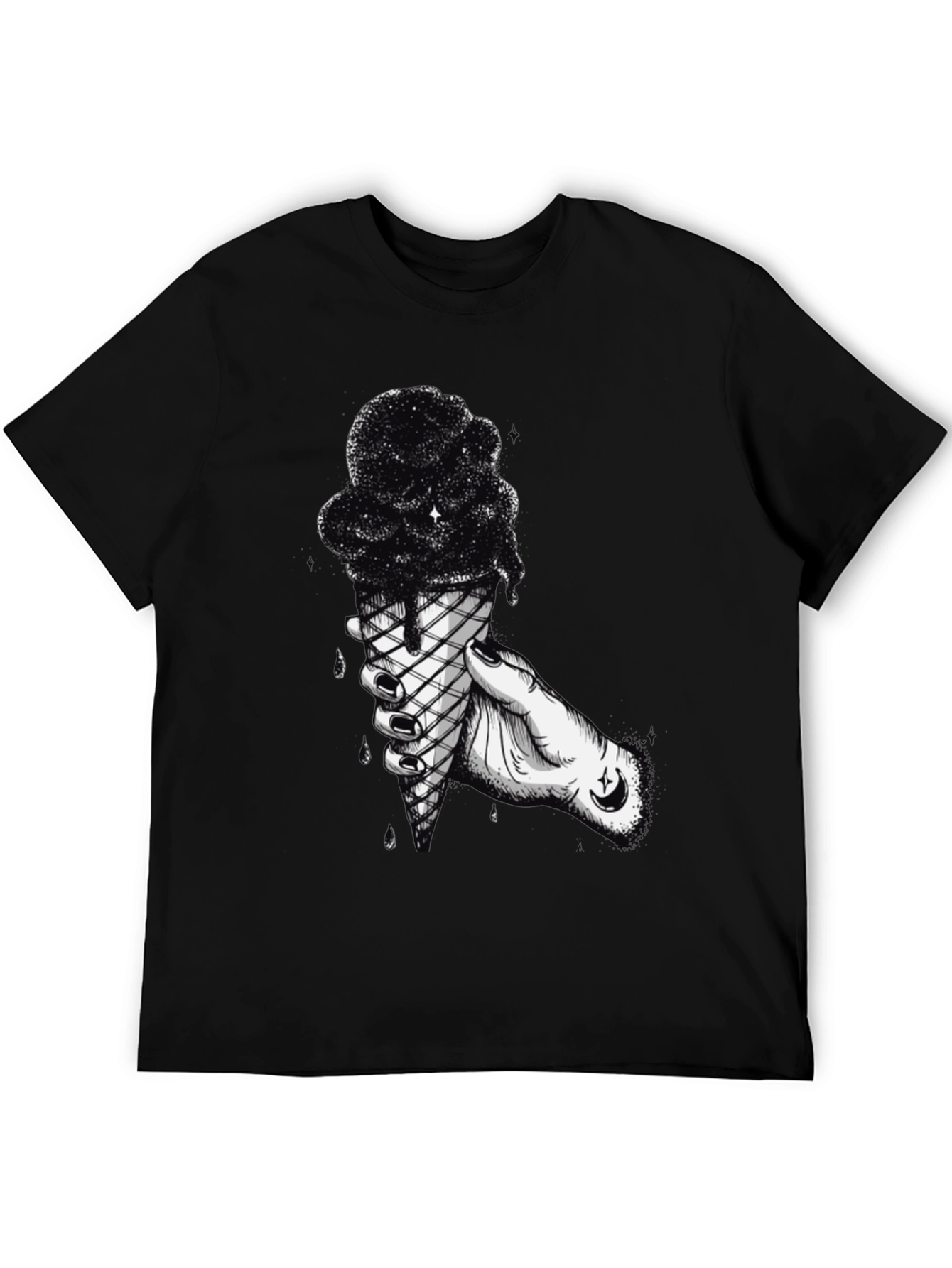 Black Ice Cream Cone Graphic Tee