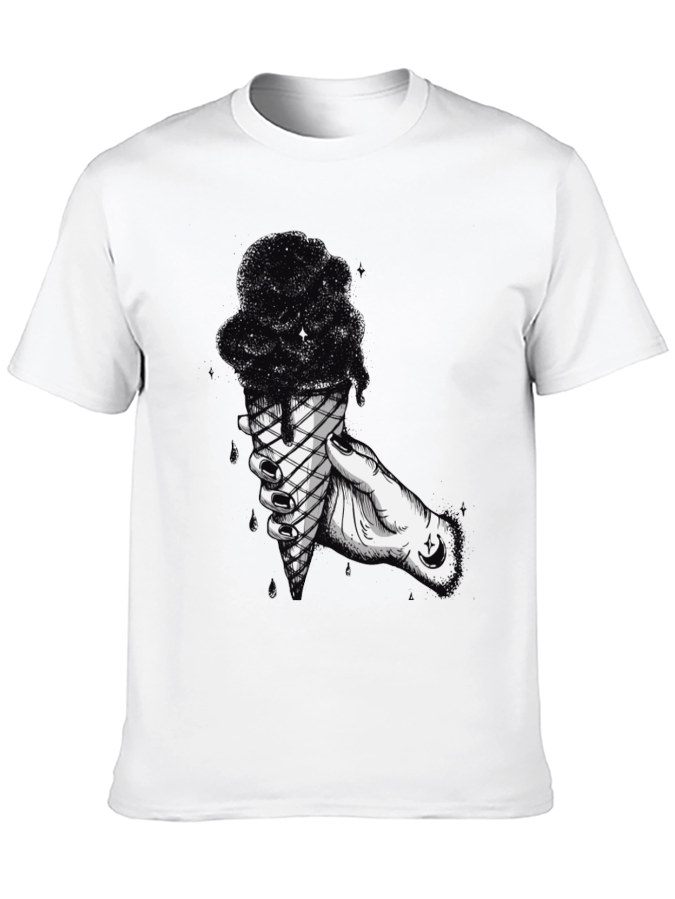 Black Ice Cream Cone Graphic Tee