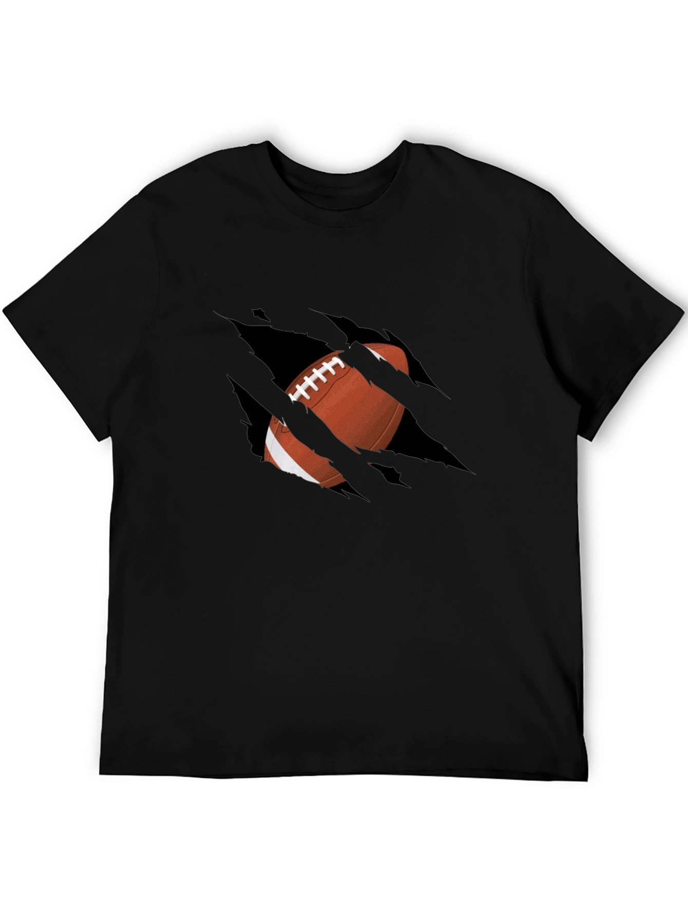 Football Graphic Black T-Shirt