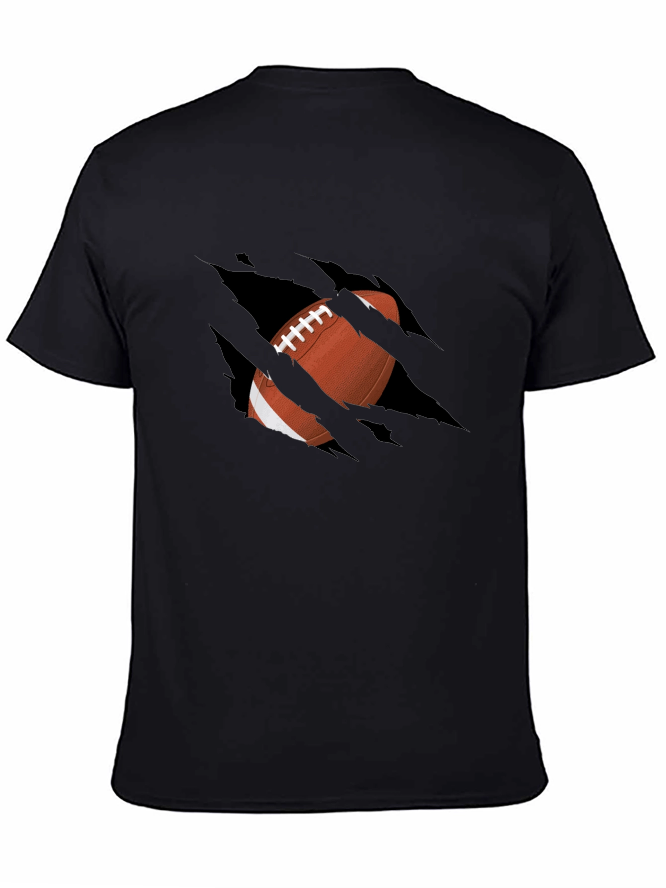 Football Graphic Black T-Shirt