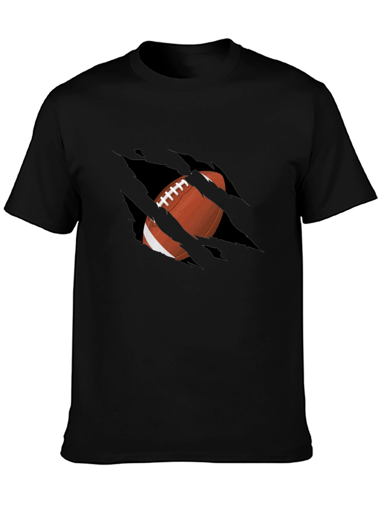 Football Graphic Black T-Shirt