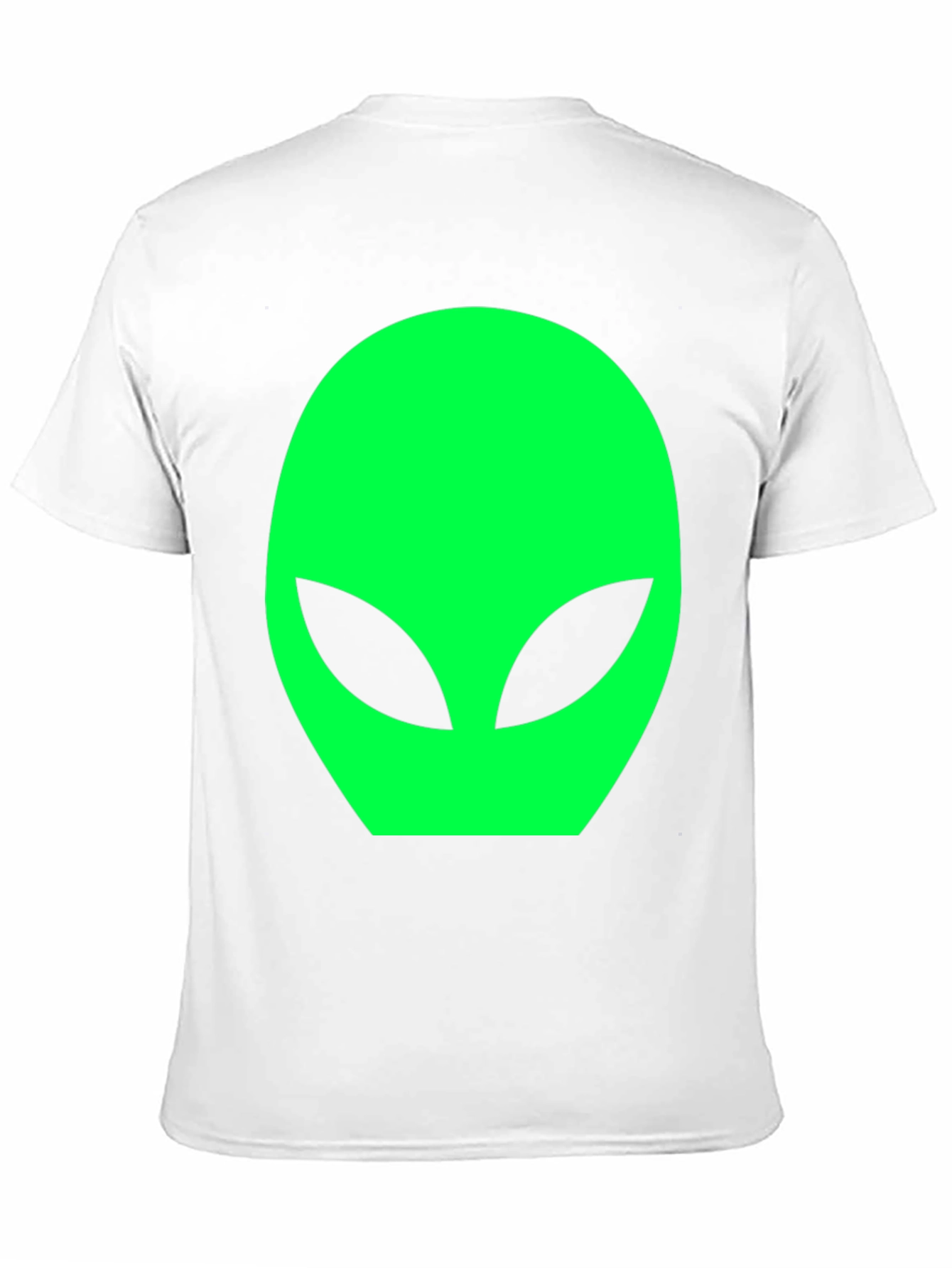 Mens Black Alien Head Graphic T-Shirt