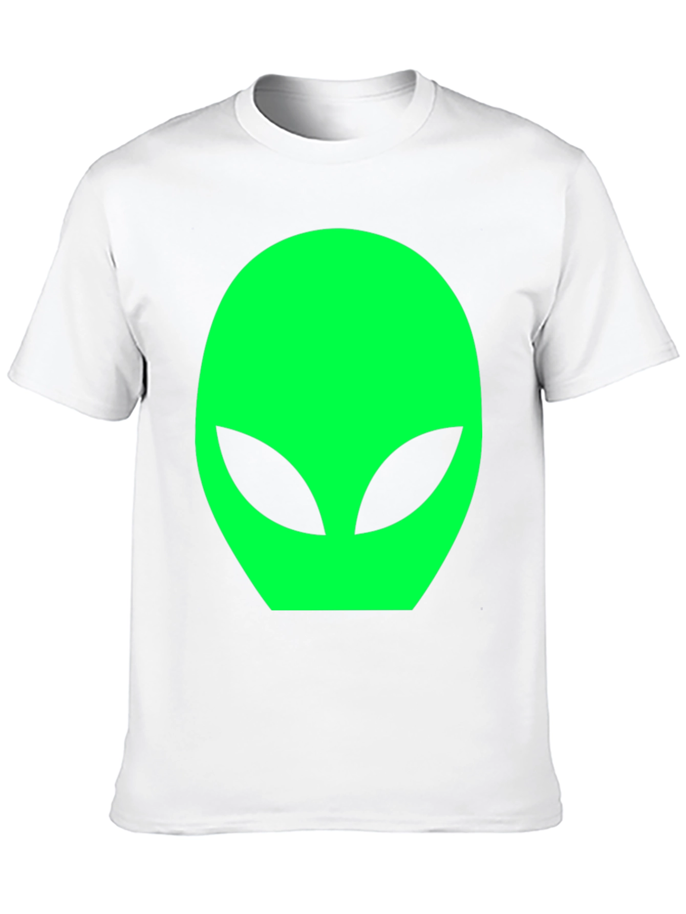 Mens Black Alien Head Graphic T-Shirt