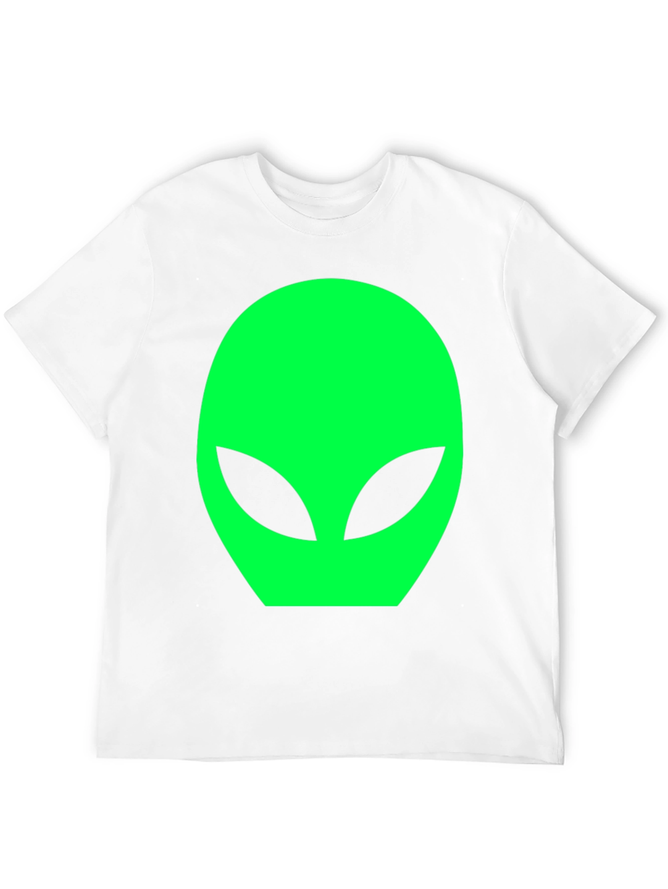 Mens Black Alien Head Graphic T-Shirt