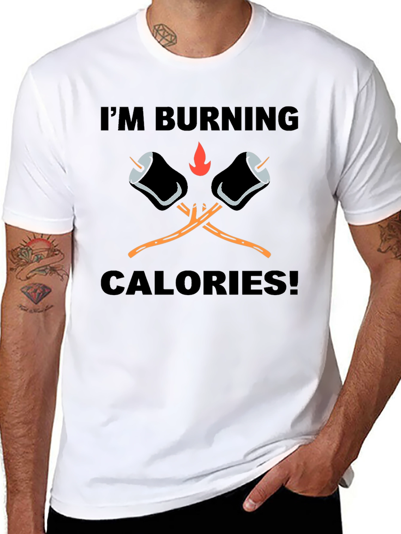 Burning Calories Marshmallow T-Shirt