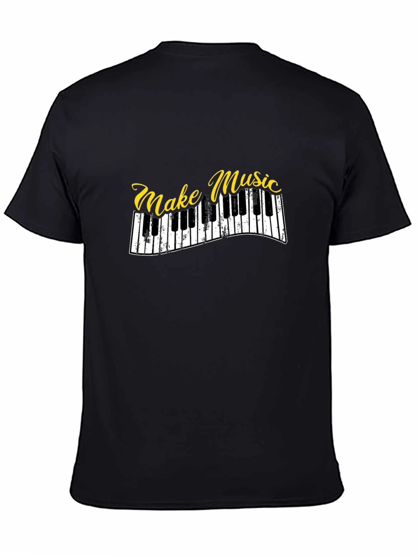Make Music Piano Keys Graphic Black T-Shirt