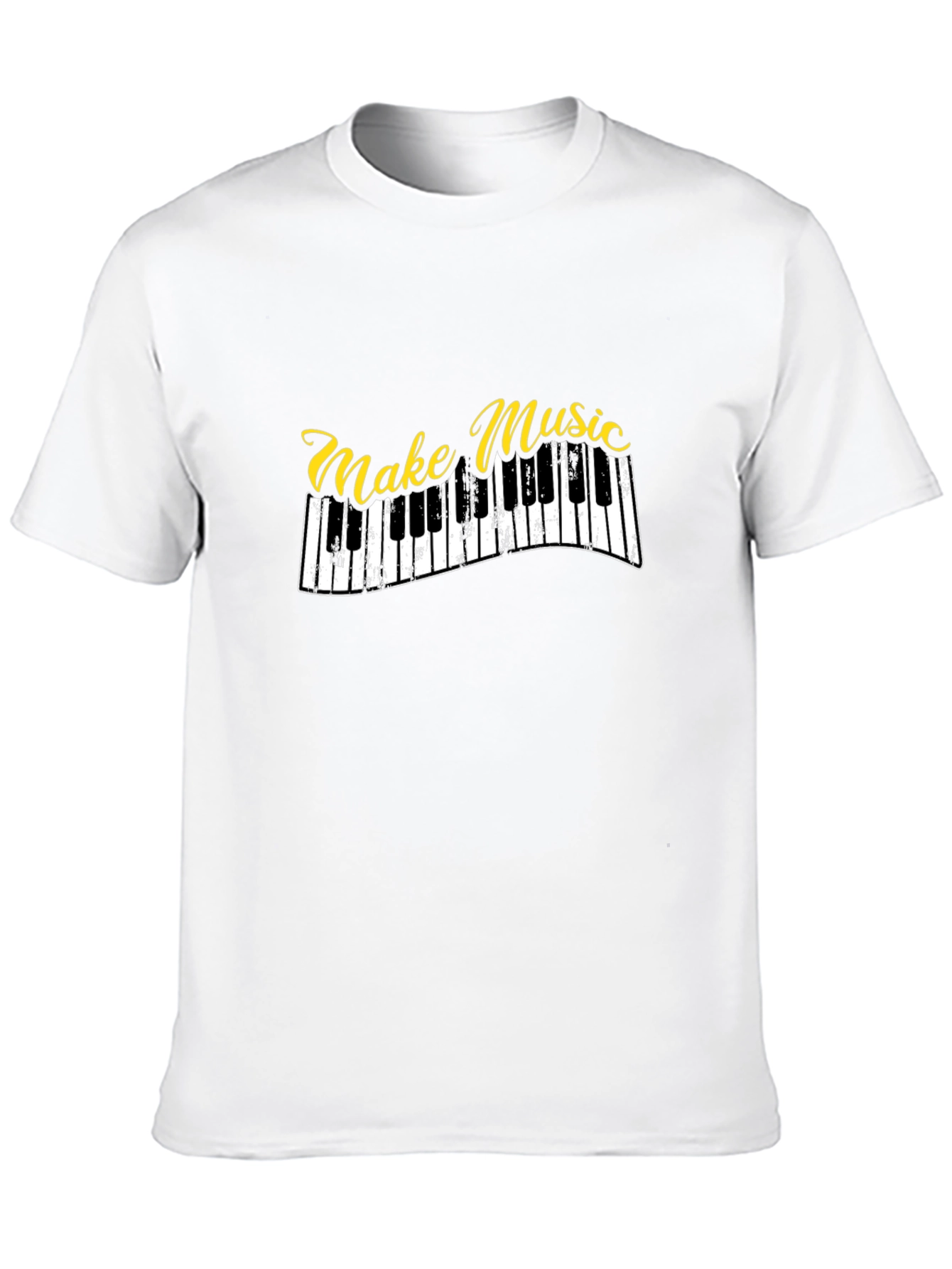 Make Music Piano Keys Graphic Black T-Shirt