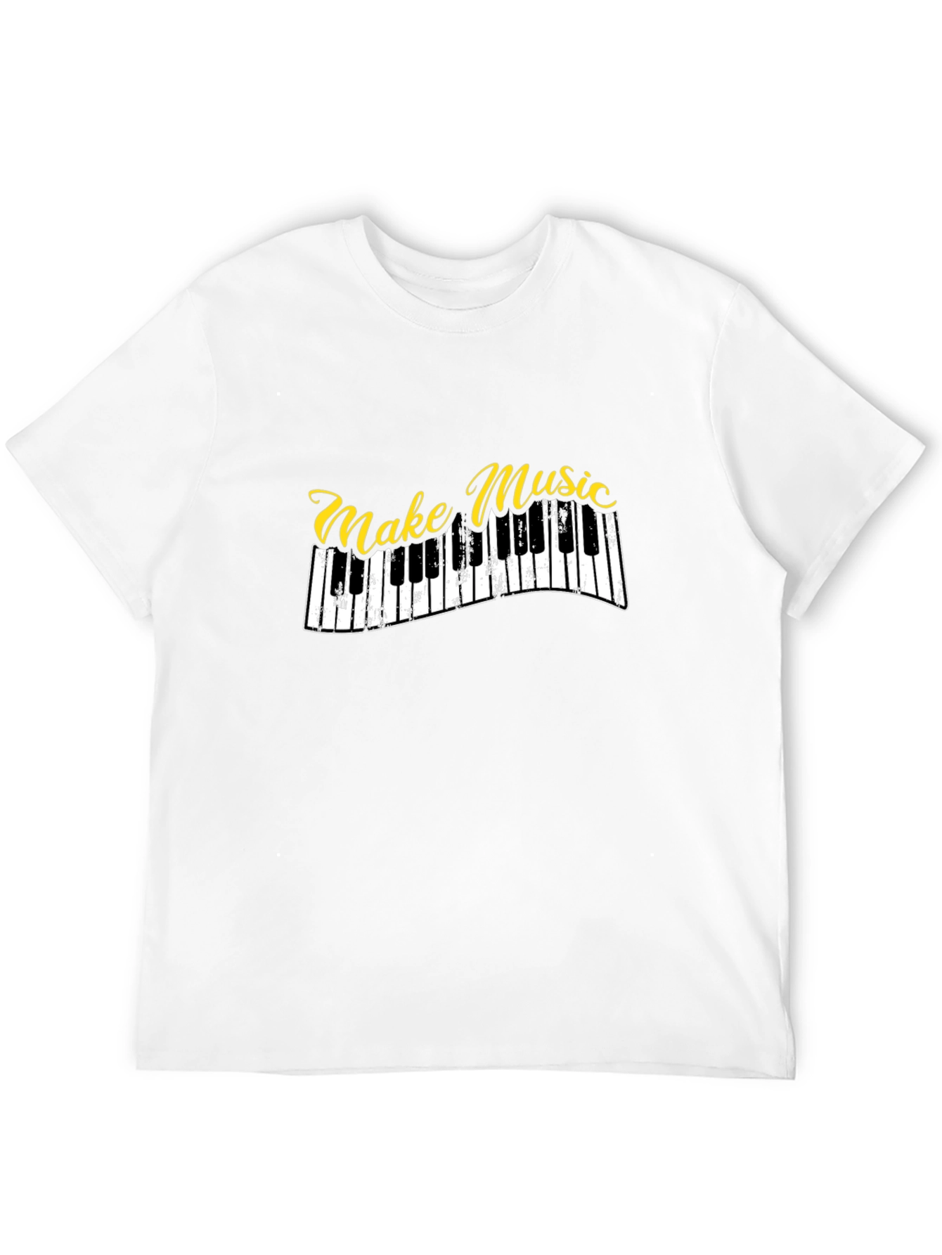 Make Music Piano Keys Graphic Black T-Shirt