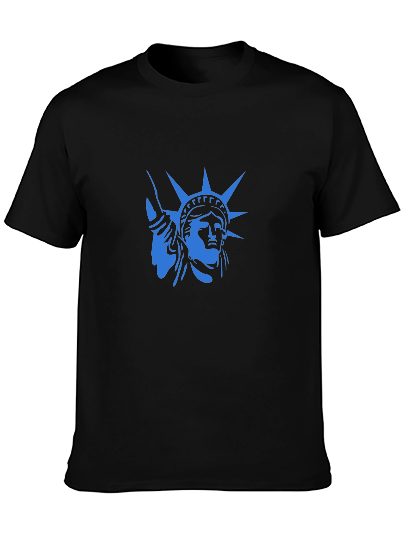 Statue of Liberty Graphic T-Shirt - Cool Blue Design