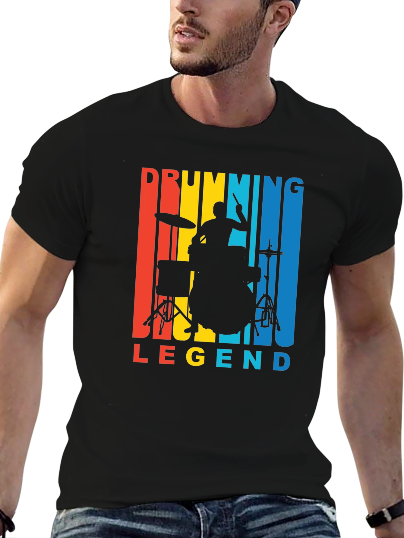 Drumming Legend Retro T-Shirt