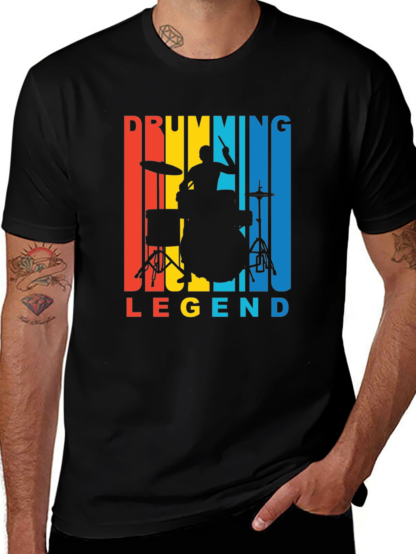 Drumming Legend Retro T-Shirt