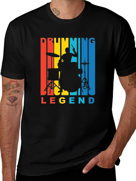 Drumming Legend Retro T-Shirt