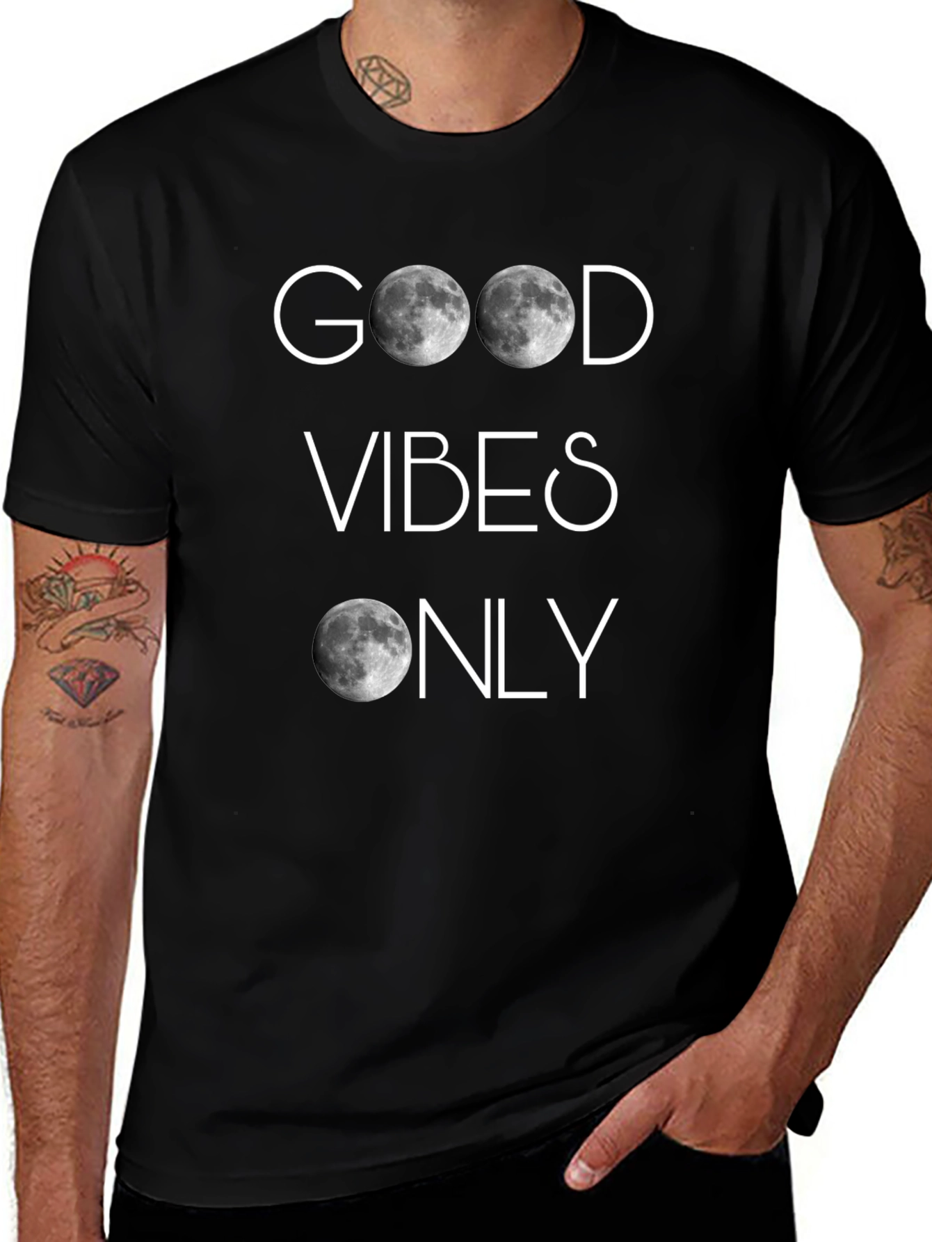 Good Vibes Only Moon T-Shirt