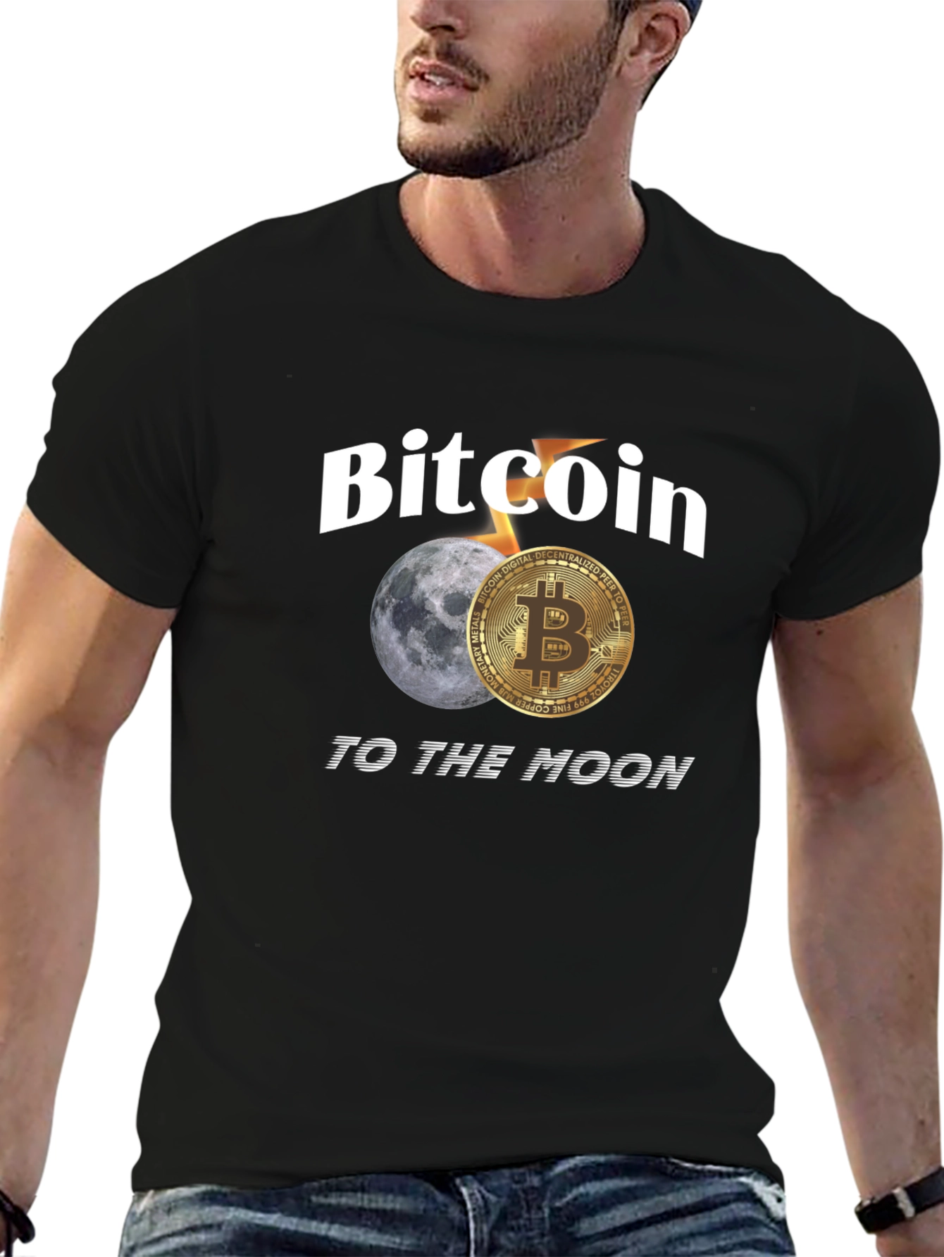 Bitcoin To The Moon Graphic Tee