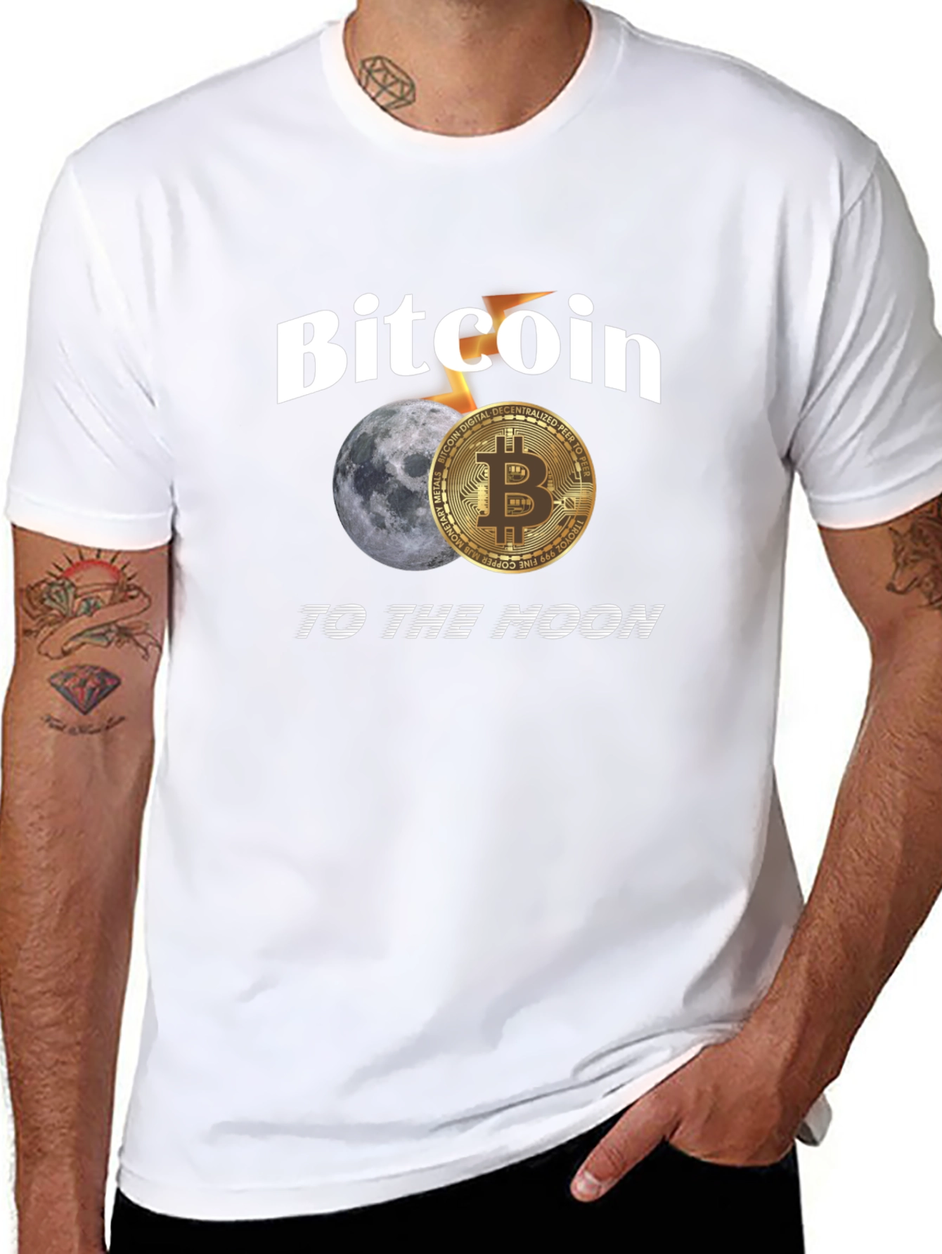 Bitcoin To The Moon Graphic Tee