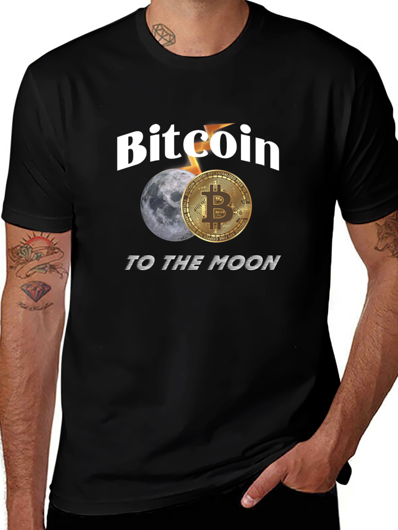Bitcoin To The Moon Graphic Tee
