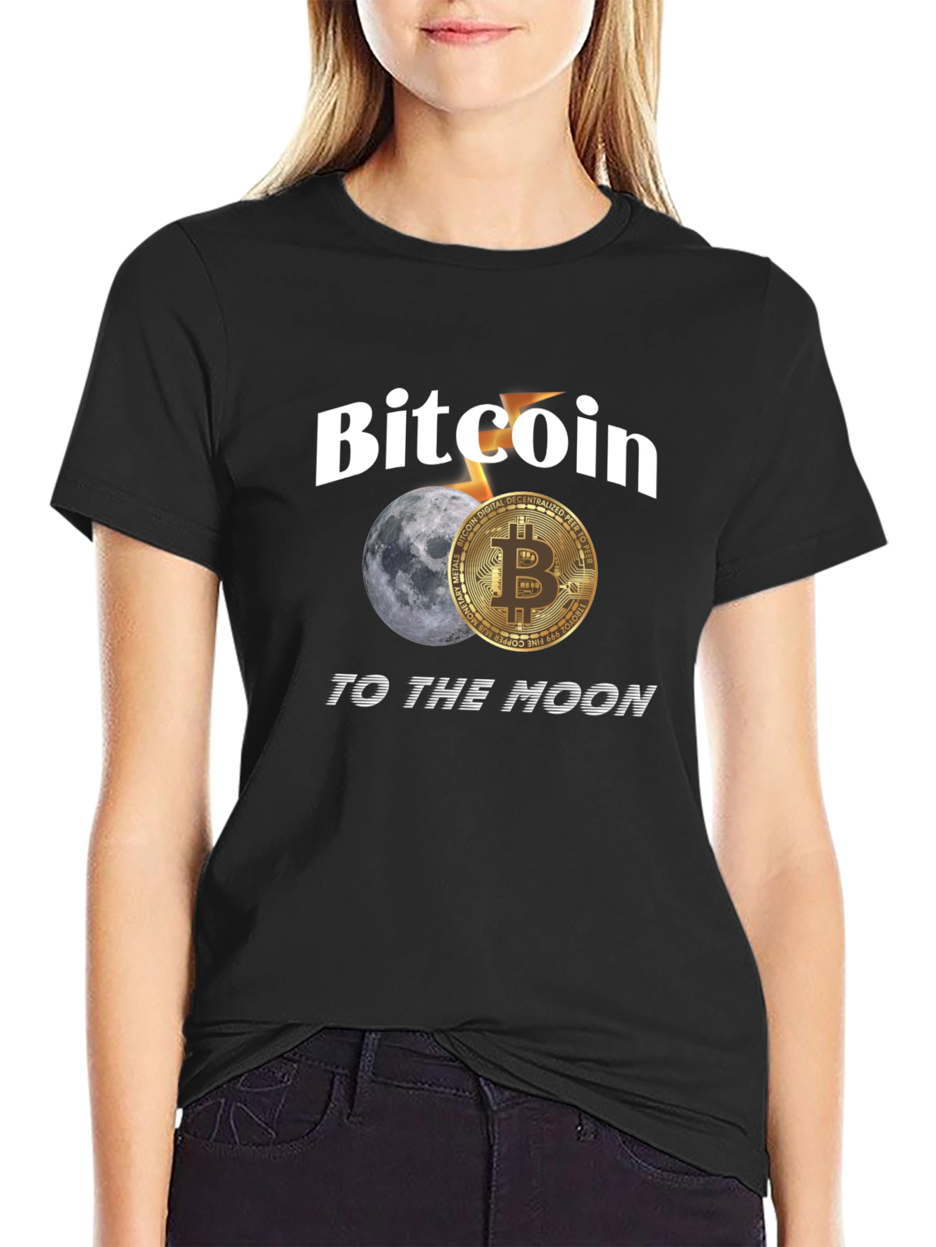 Bitcoin To The Moon Graphic Tee