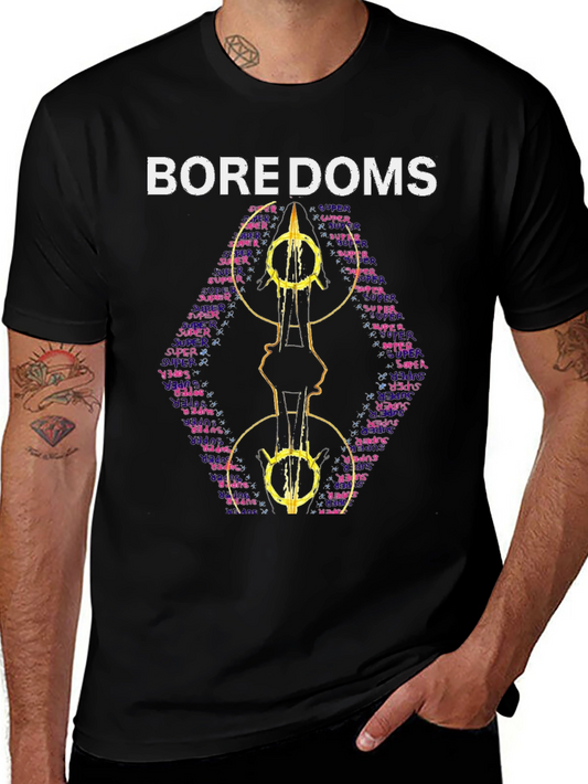 Boredoms Super T-Shirt Band Tee Black Cotton Blend