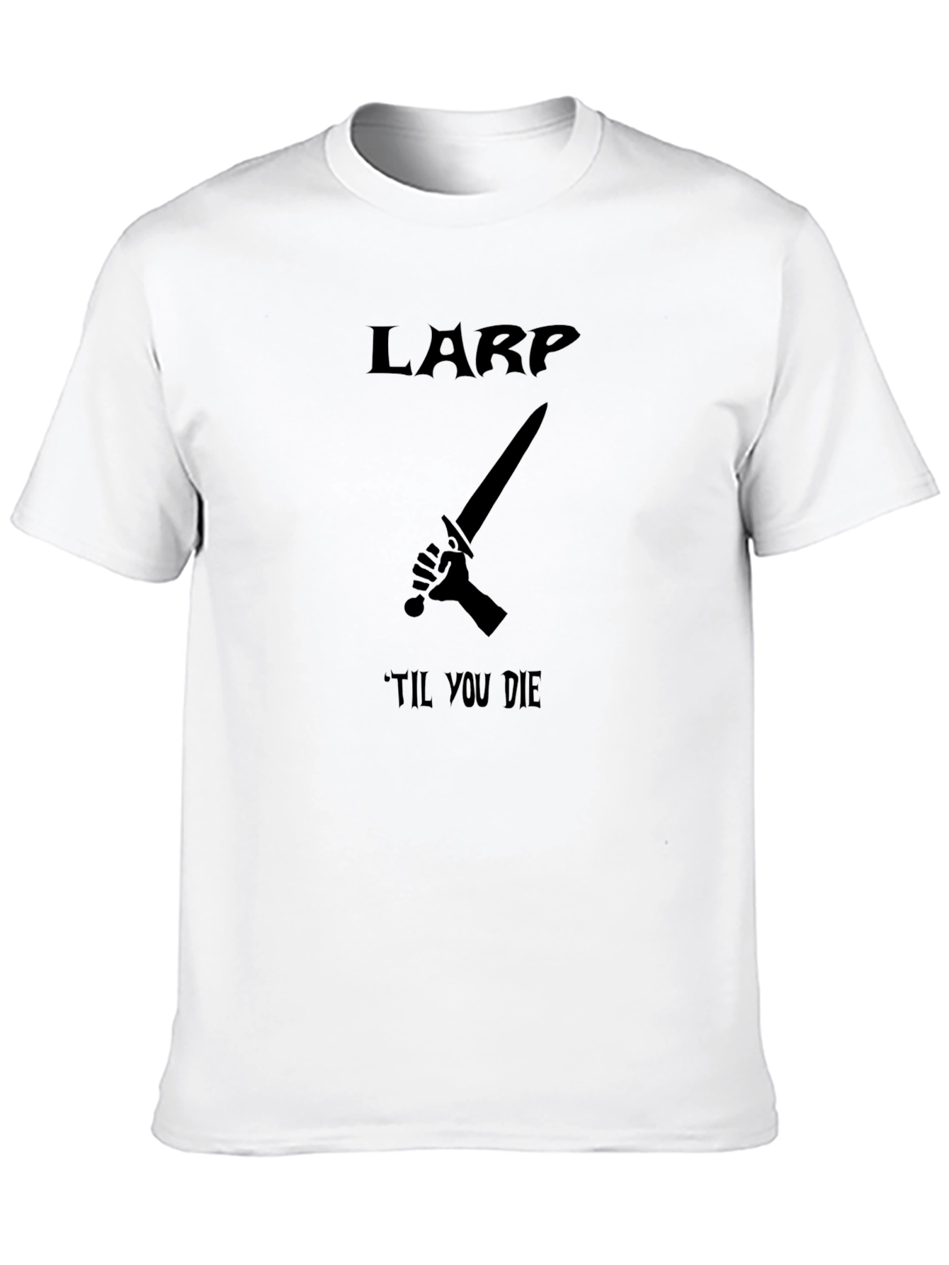 LARP Til You Die Black Graphic T-Shirt