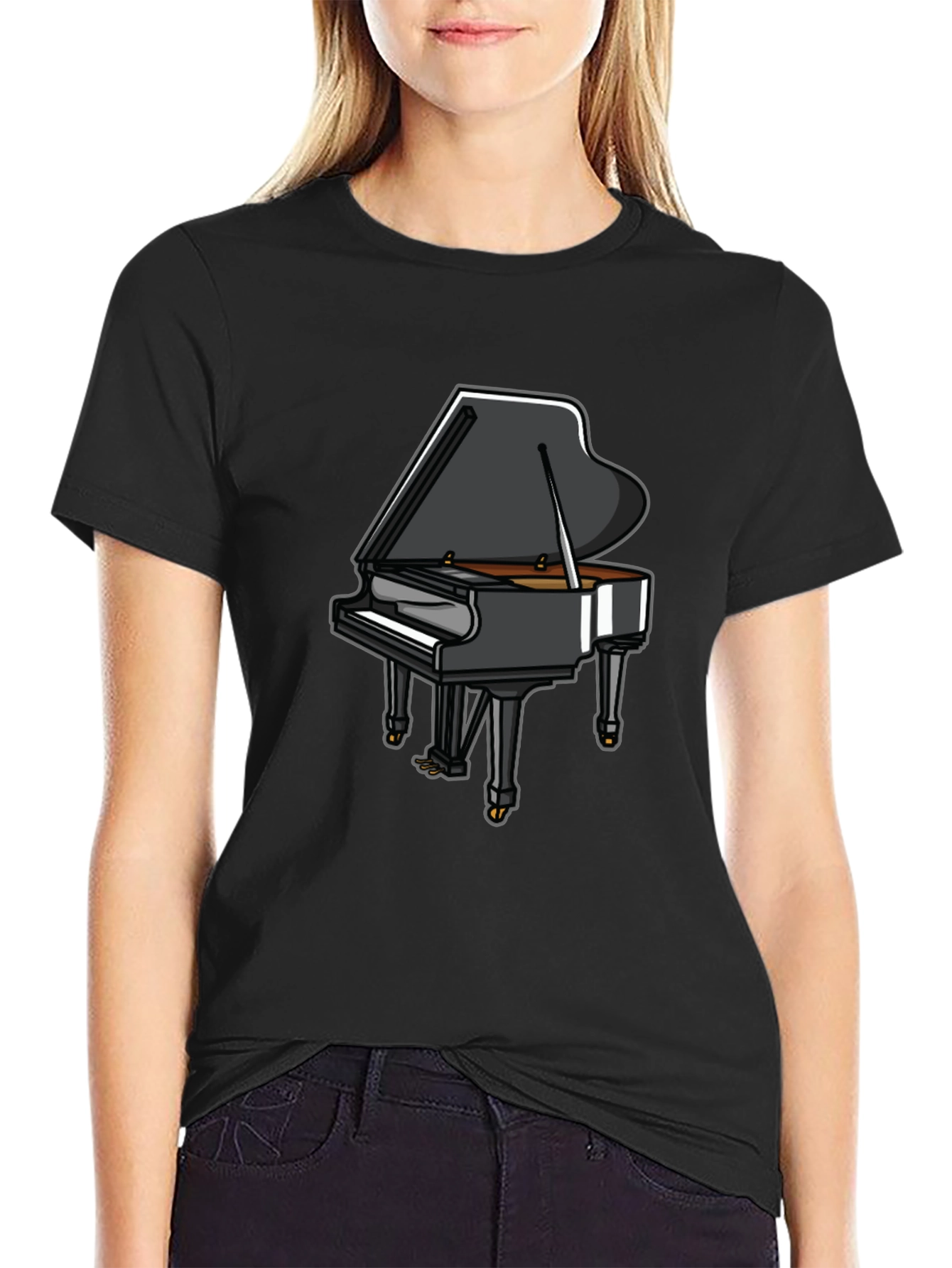 Piano Graphic Tee - Music Lovers T-Shirt