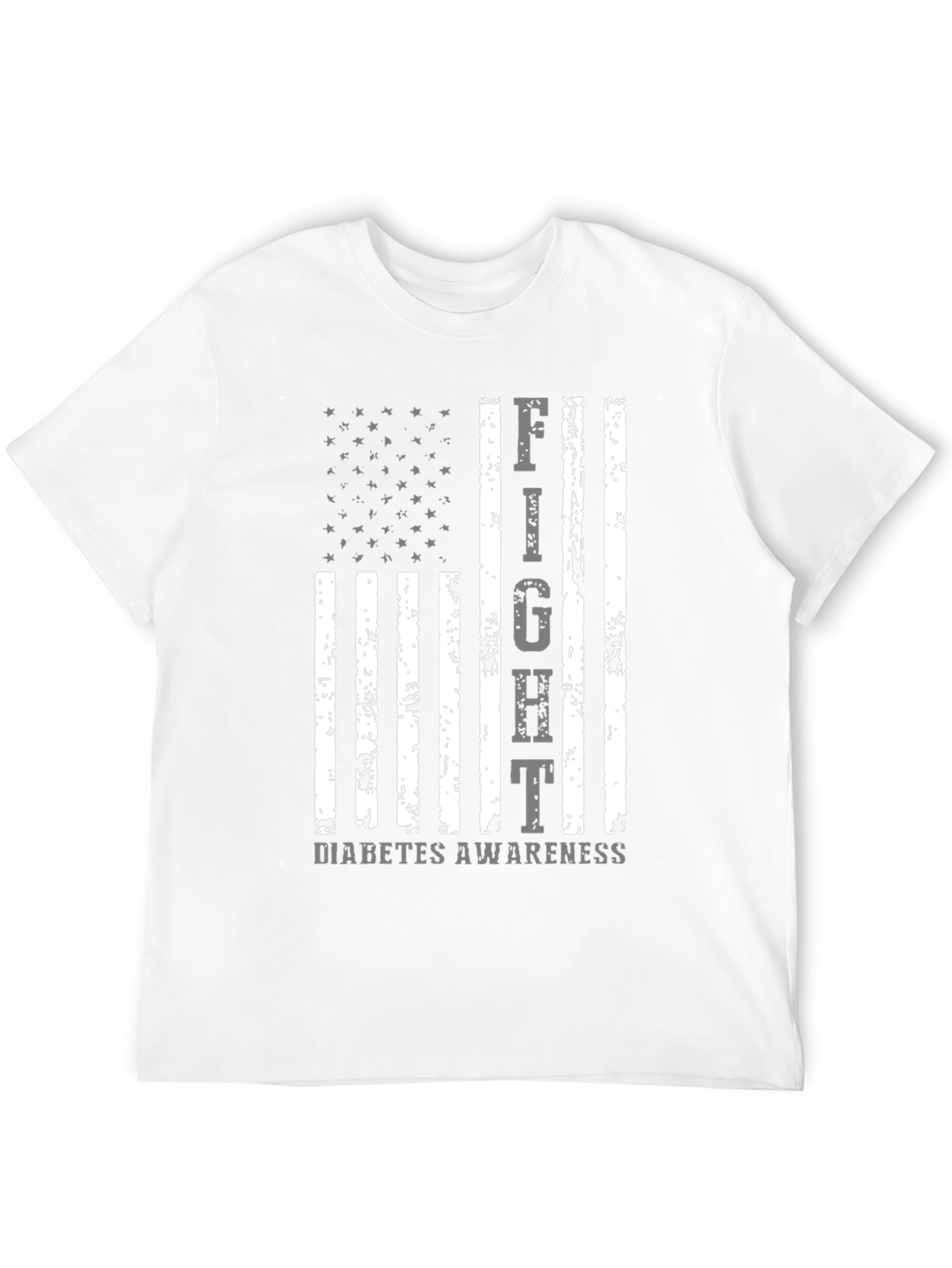 Fight Diabetes Awareness American Flag T-Shirt