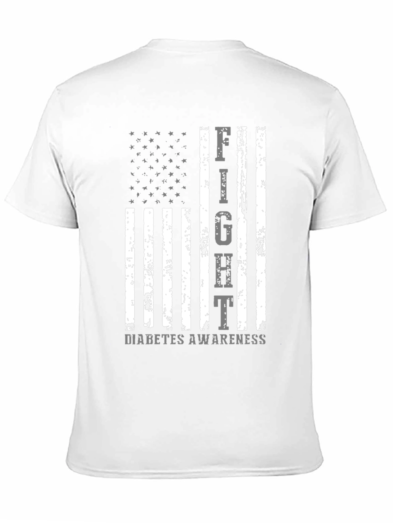 Fight Diabetes Awareness American Flag T-Shirt