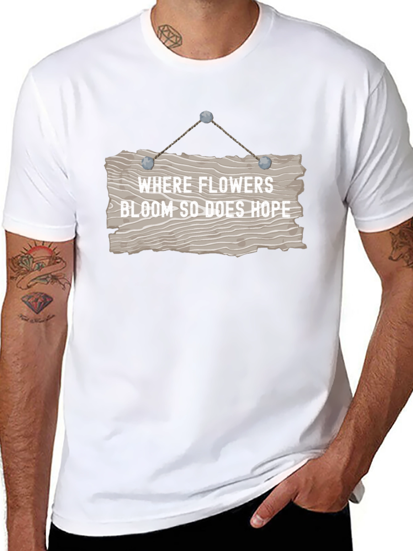 Floral Hope T-Shirt - Inspiring Graphic Tee