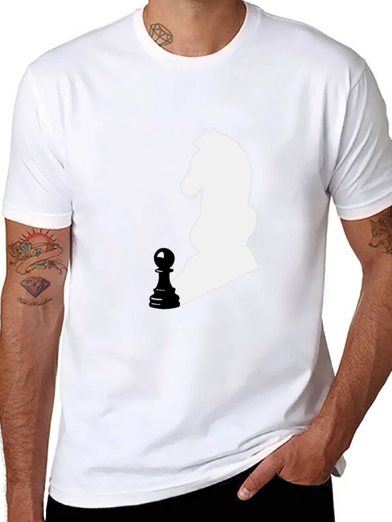 Chess Knight & Pawn Graphic Tee