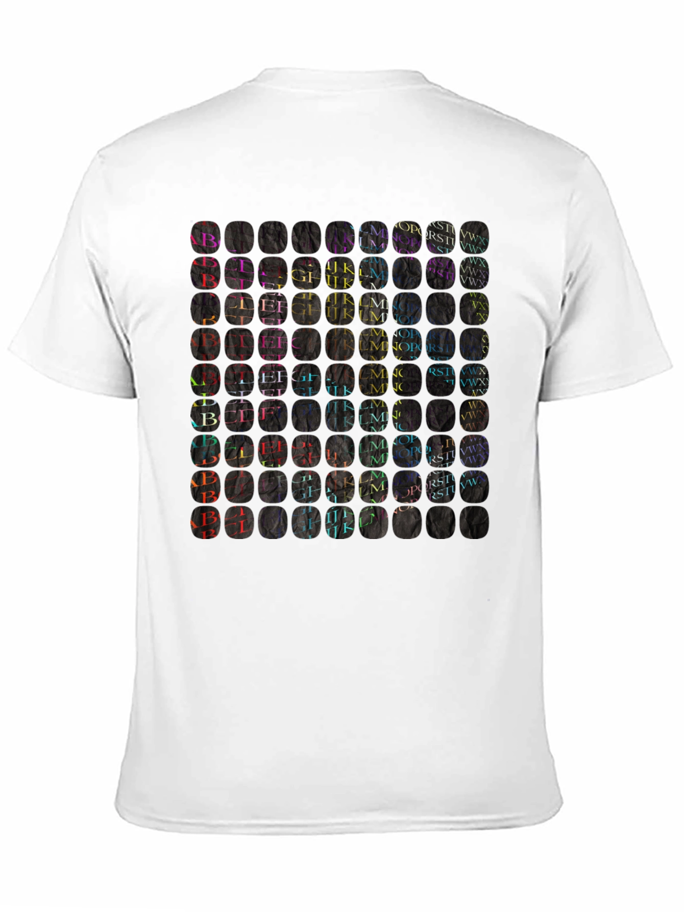 Alphabet Letter Art Print Crewneck T-Shirt