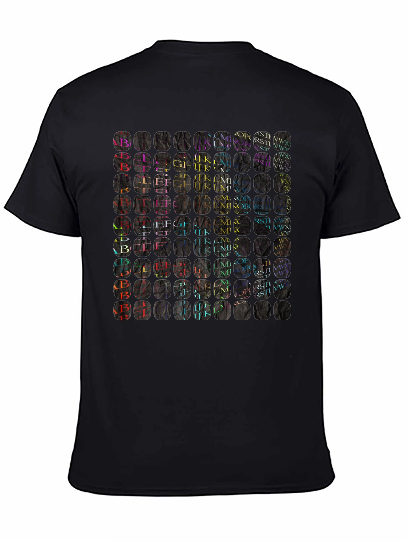 Alphabet Letter Art Print Crewneck T-Shirt