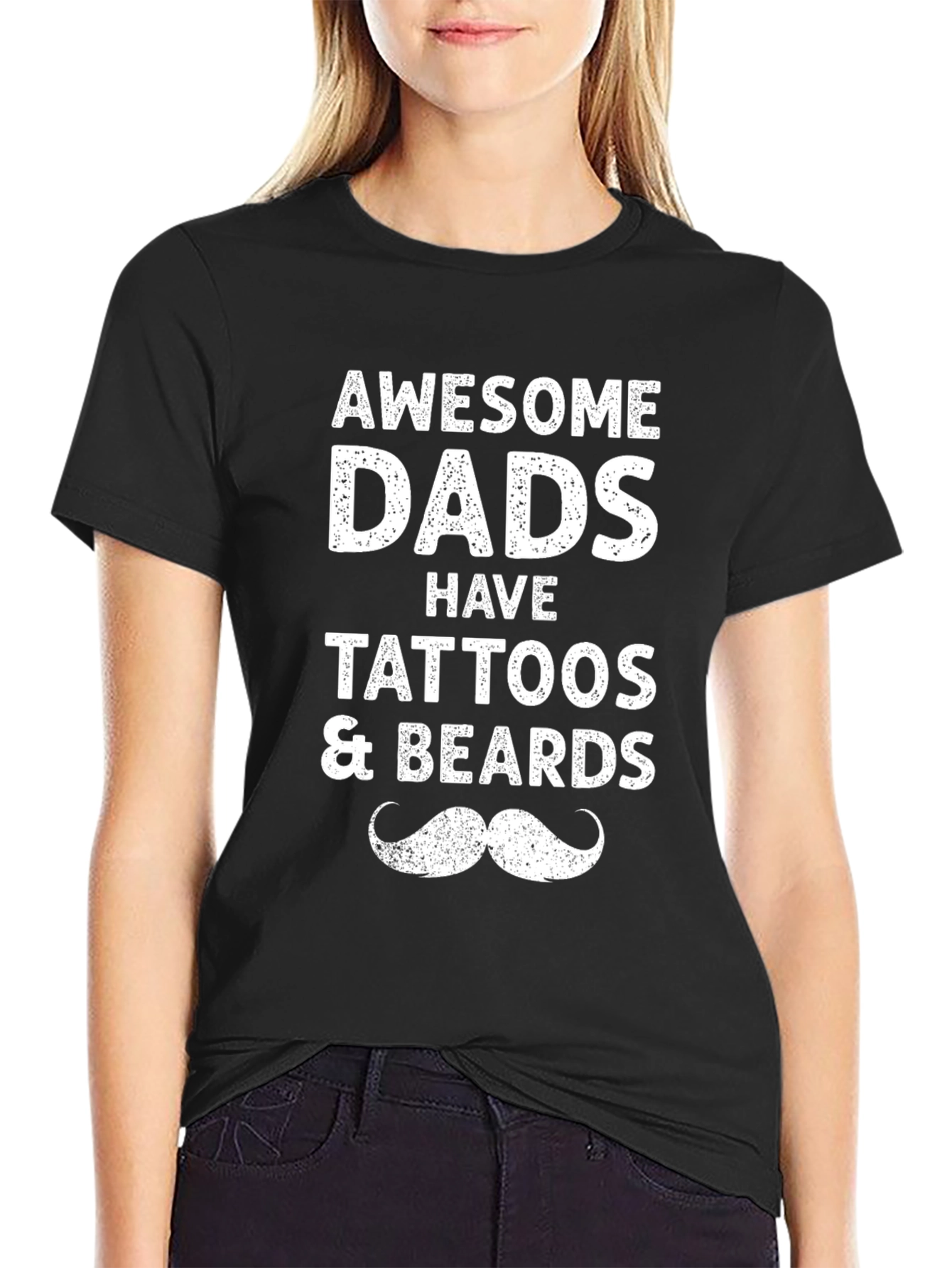 Awesome Dads Tattoos & Beards Graphic Tee