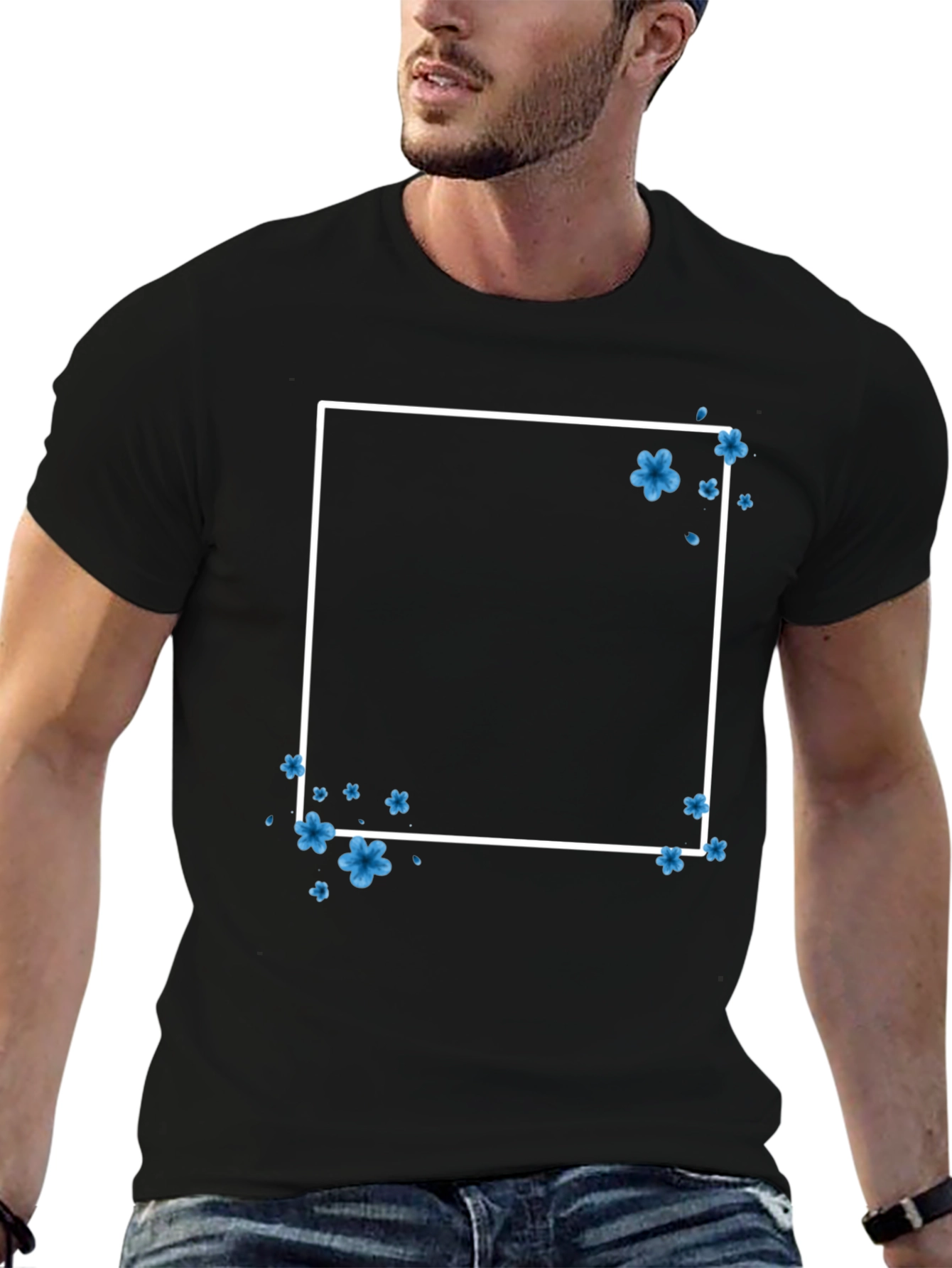 Floral Square Graphic T-Shirt