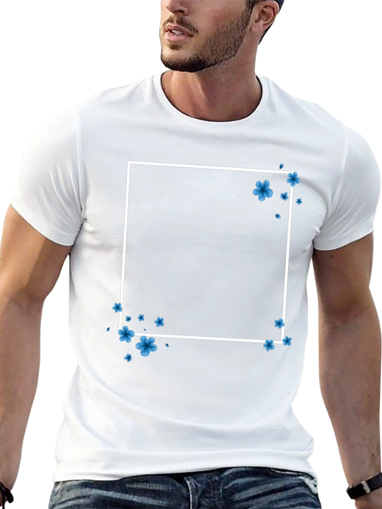 Floral Square Graphic T-Shirt