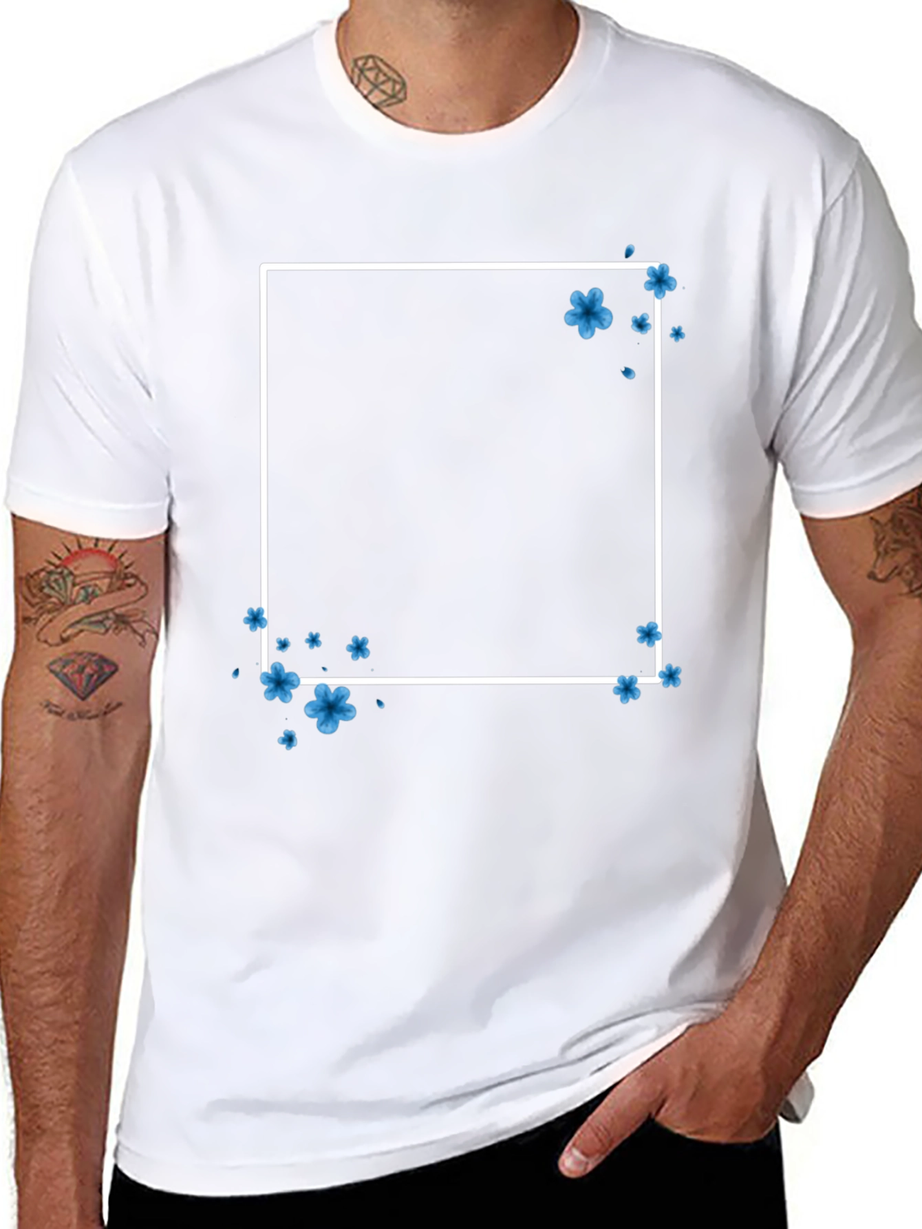 Floral Square Graphic T-Shirt